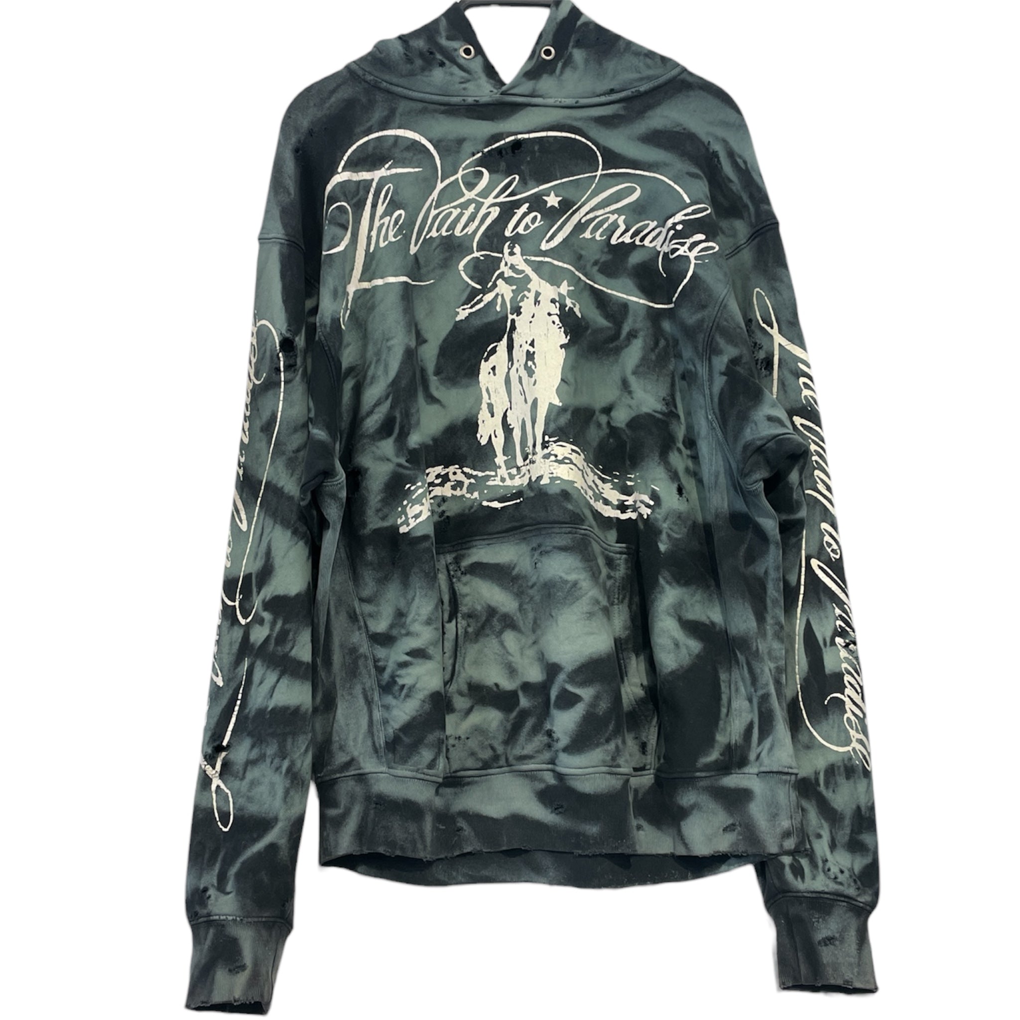 HELLSTAR/Hoodie/M/All Over Print/Cotton/GRN/the path  to paradise view 1