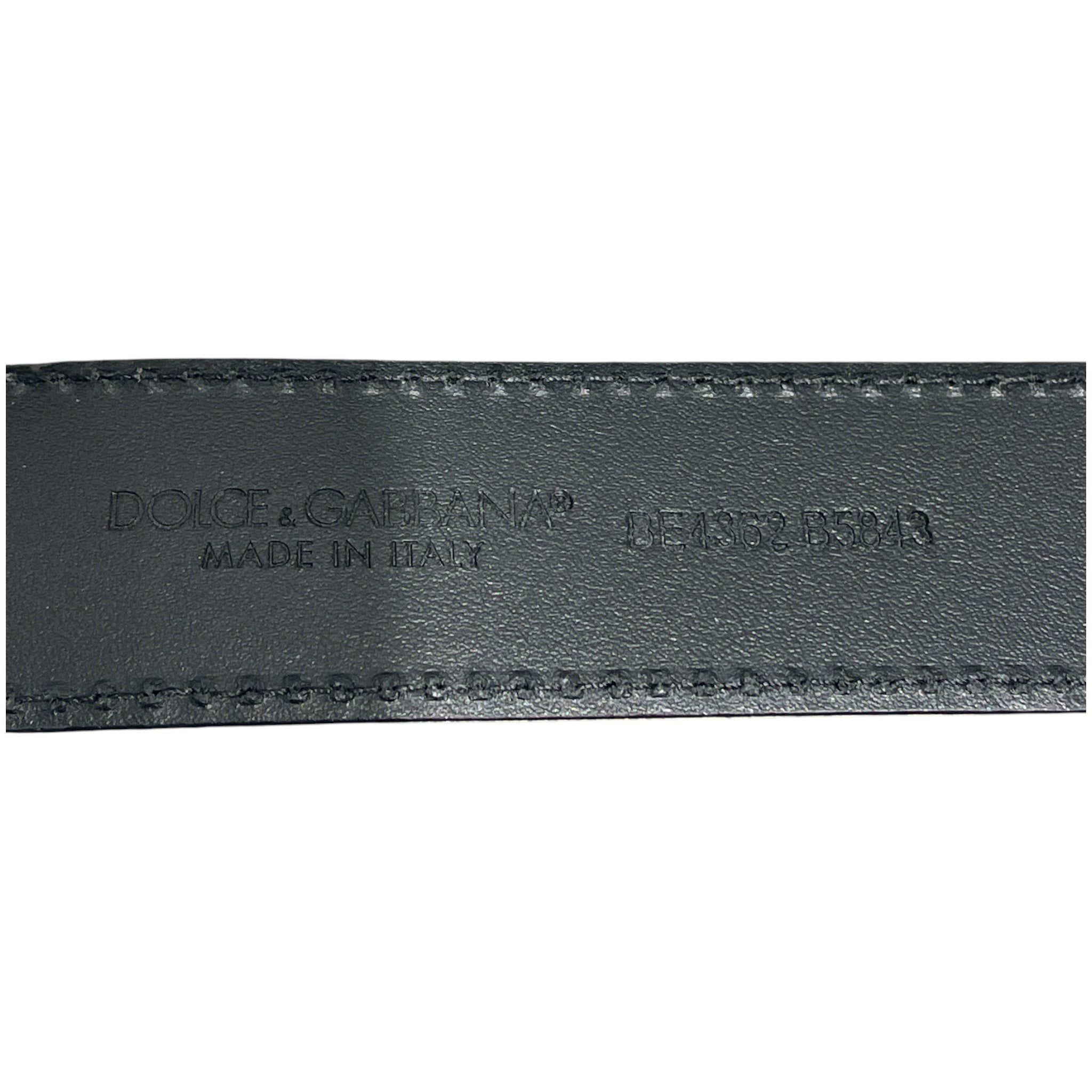 DOLCE&GABBANA/Belt/Leather/BLK/L's/D&G LOGO BUCKLE view 3