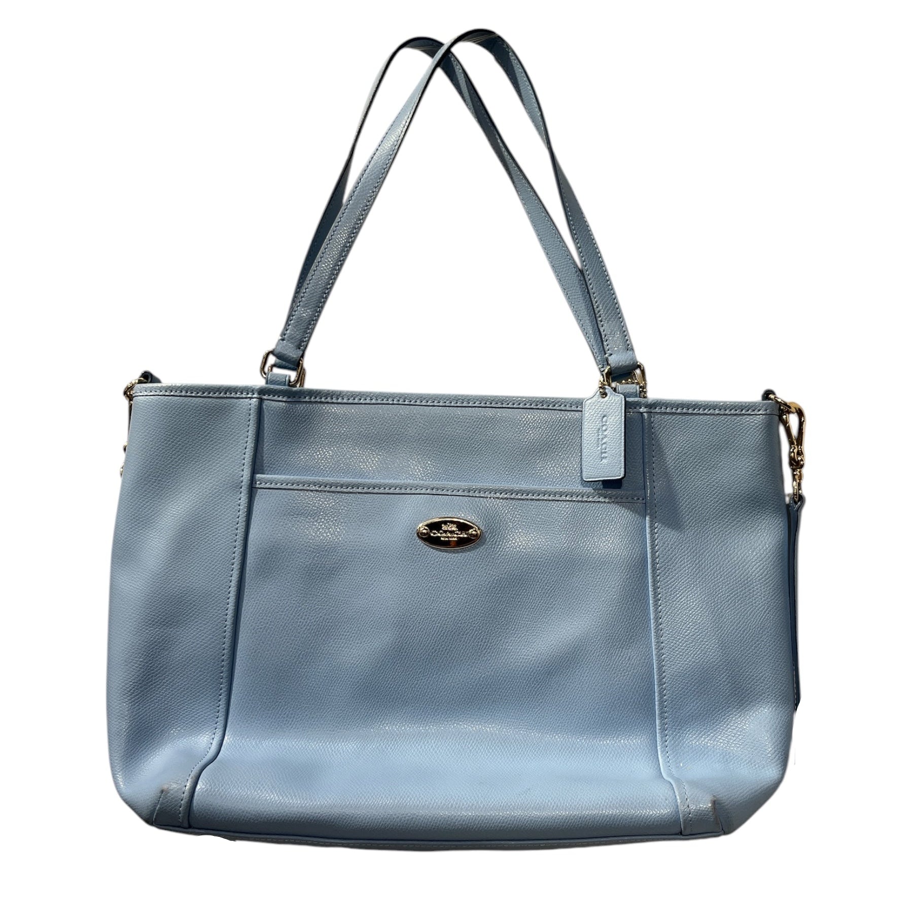 COACH/Hand Bag/Leather/BLU/ view 1