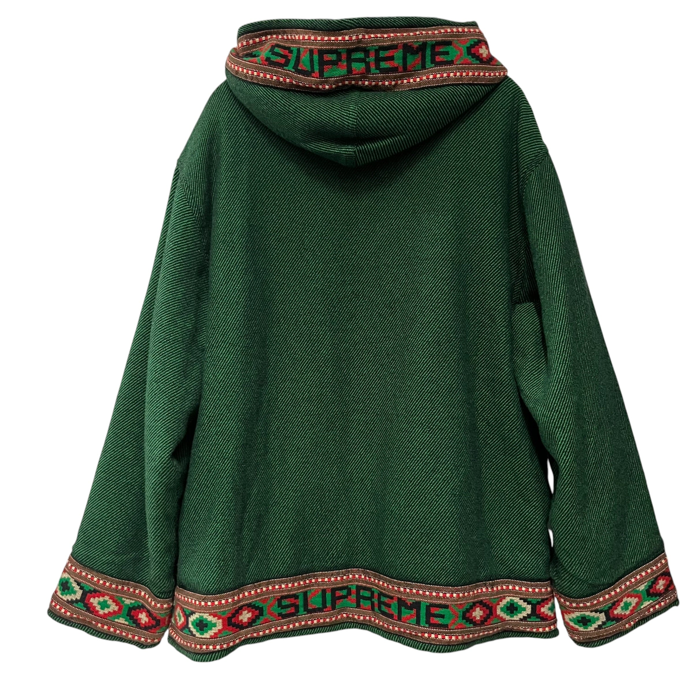 Supreme/Zip Up Hoodie/L/Wool/GRN/SS20 WOVEN JKT view 3