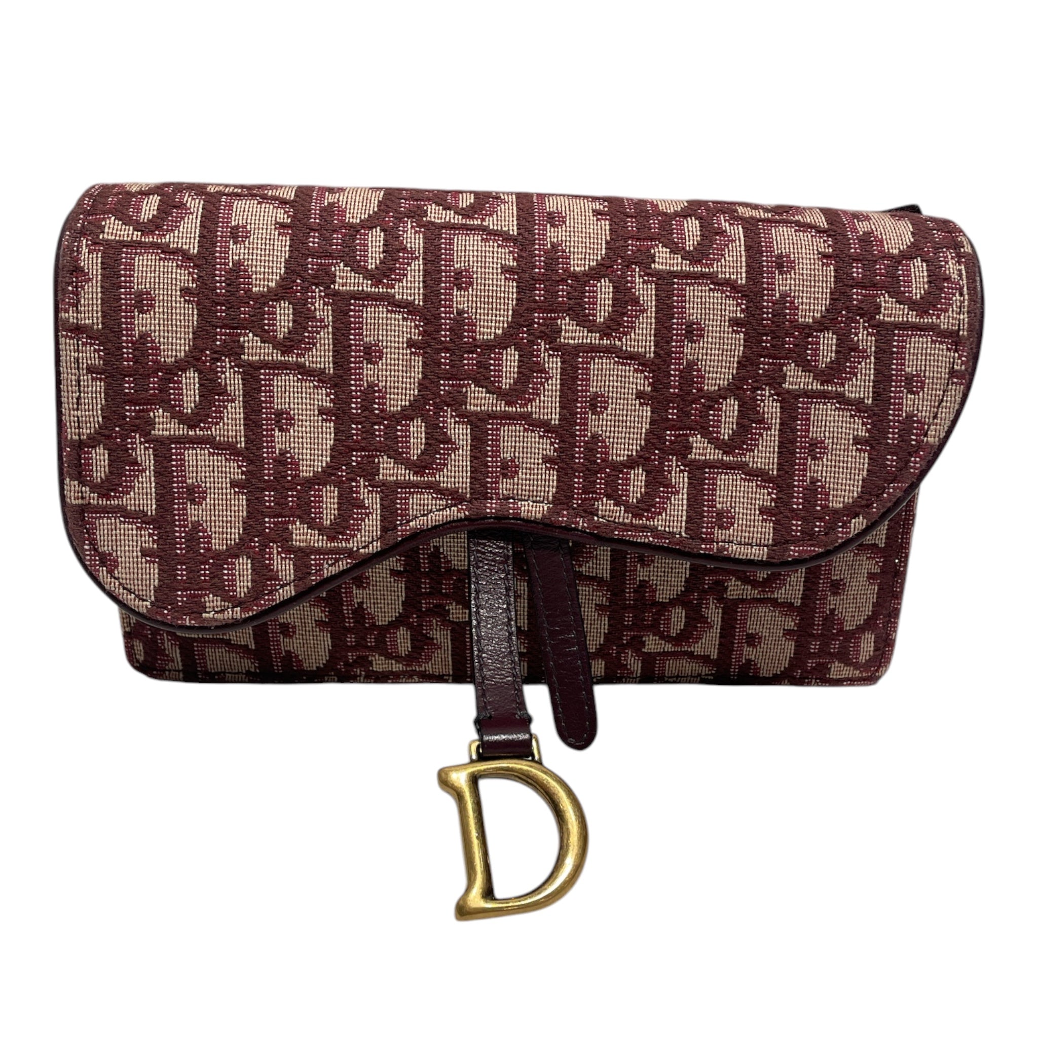 Christian Dior/Cross Body Bag/Monogram/Leather/BRD/Saddle Oblique view 1