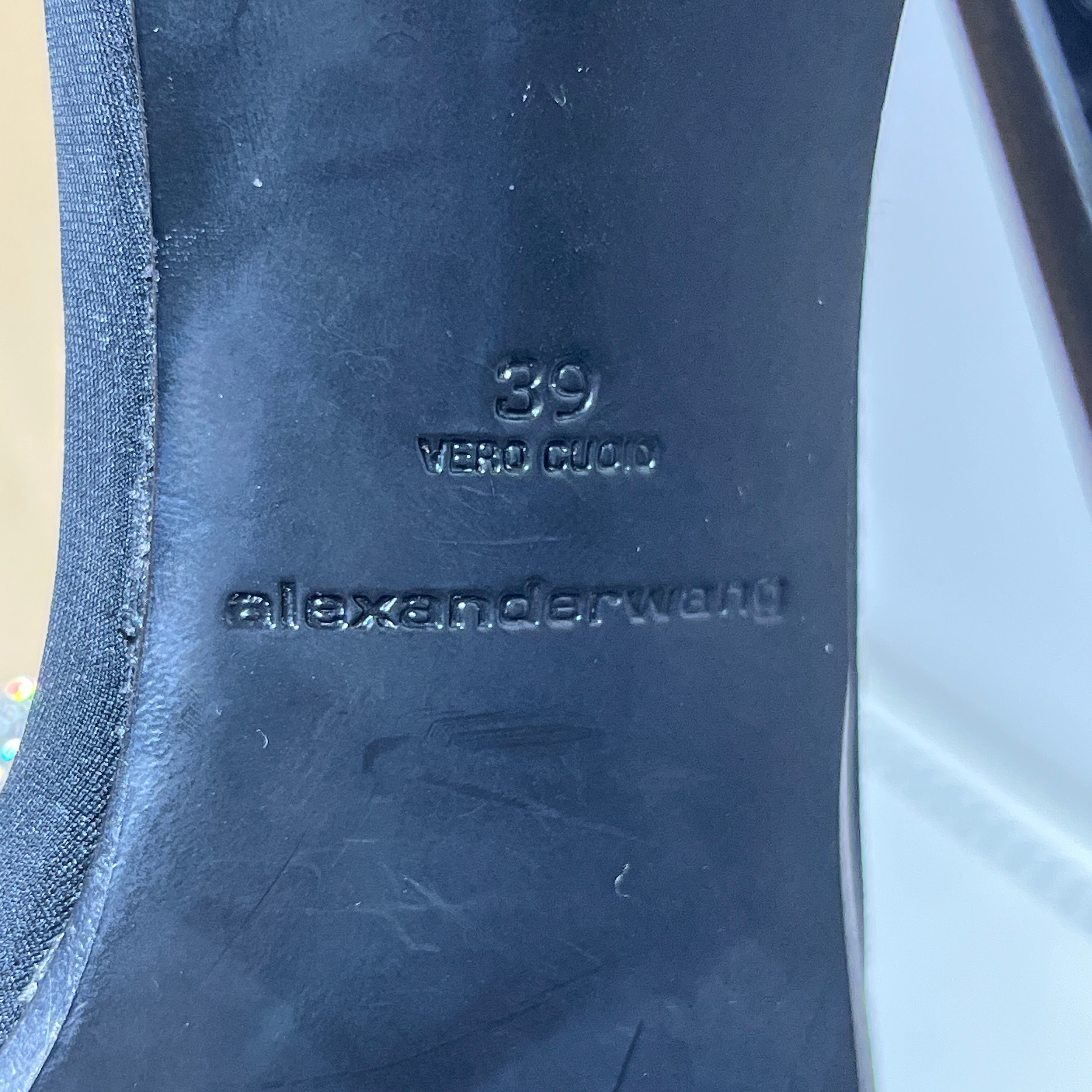 Alexander Wang/Heels/US 7.5/Cotton/BLK/JULIE CRYSTAL SCRUNCHIE view 3
