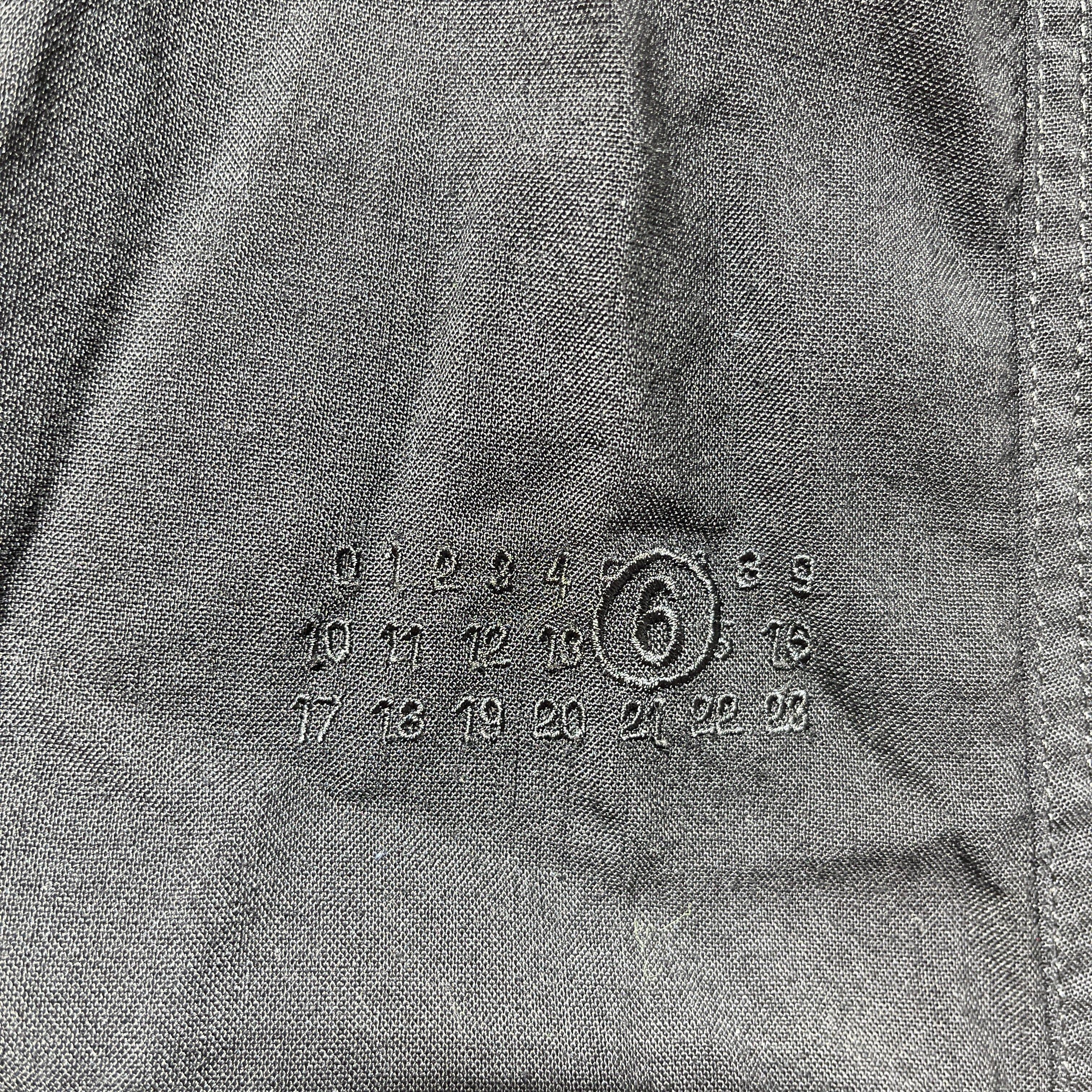 MM6/Straight Pants/48/Cotton/BLK/linen gathered pant view 4