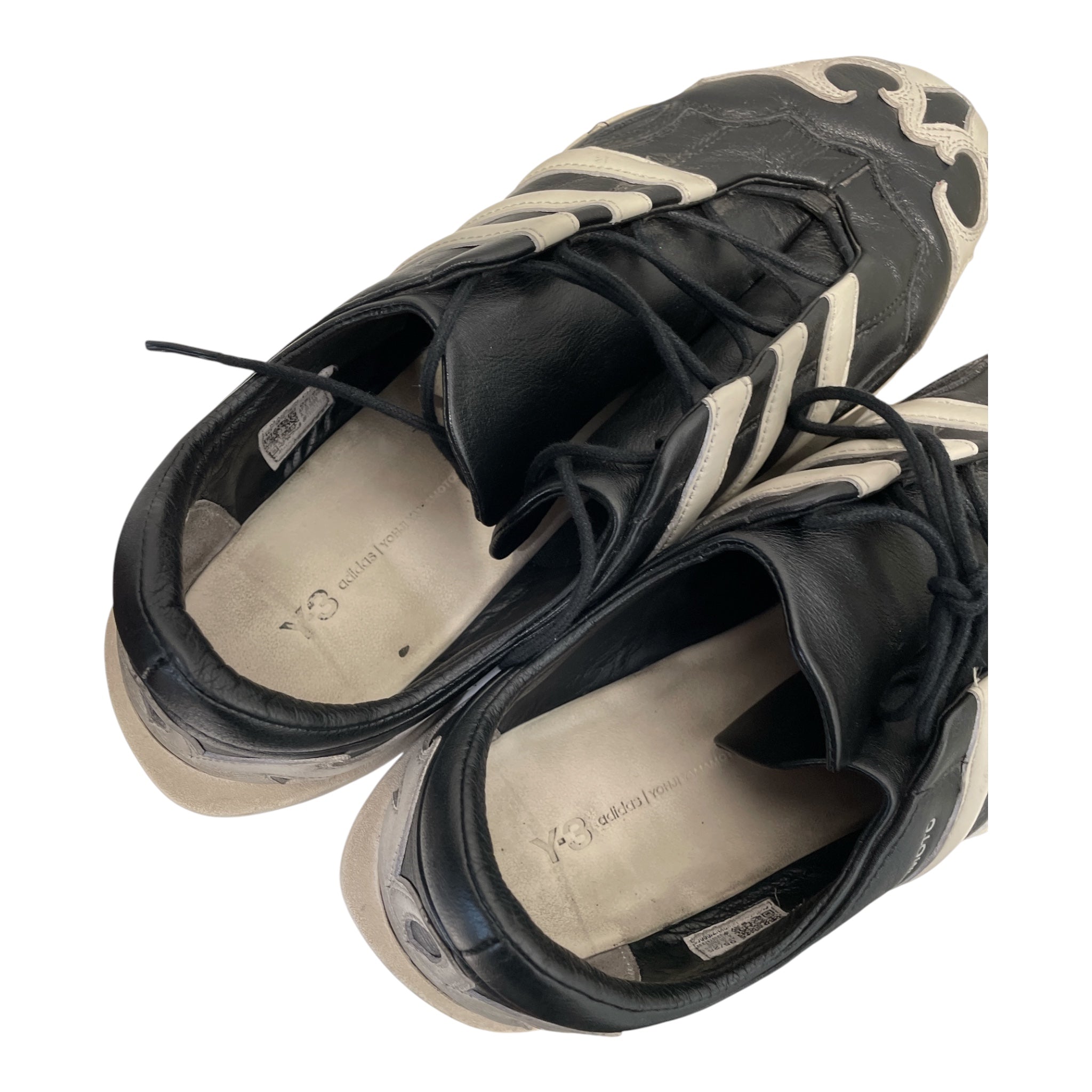 adidas/Y-3/Low-Sneakers/US 10/Leather/BLK/regu 2002 view 3