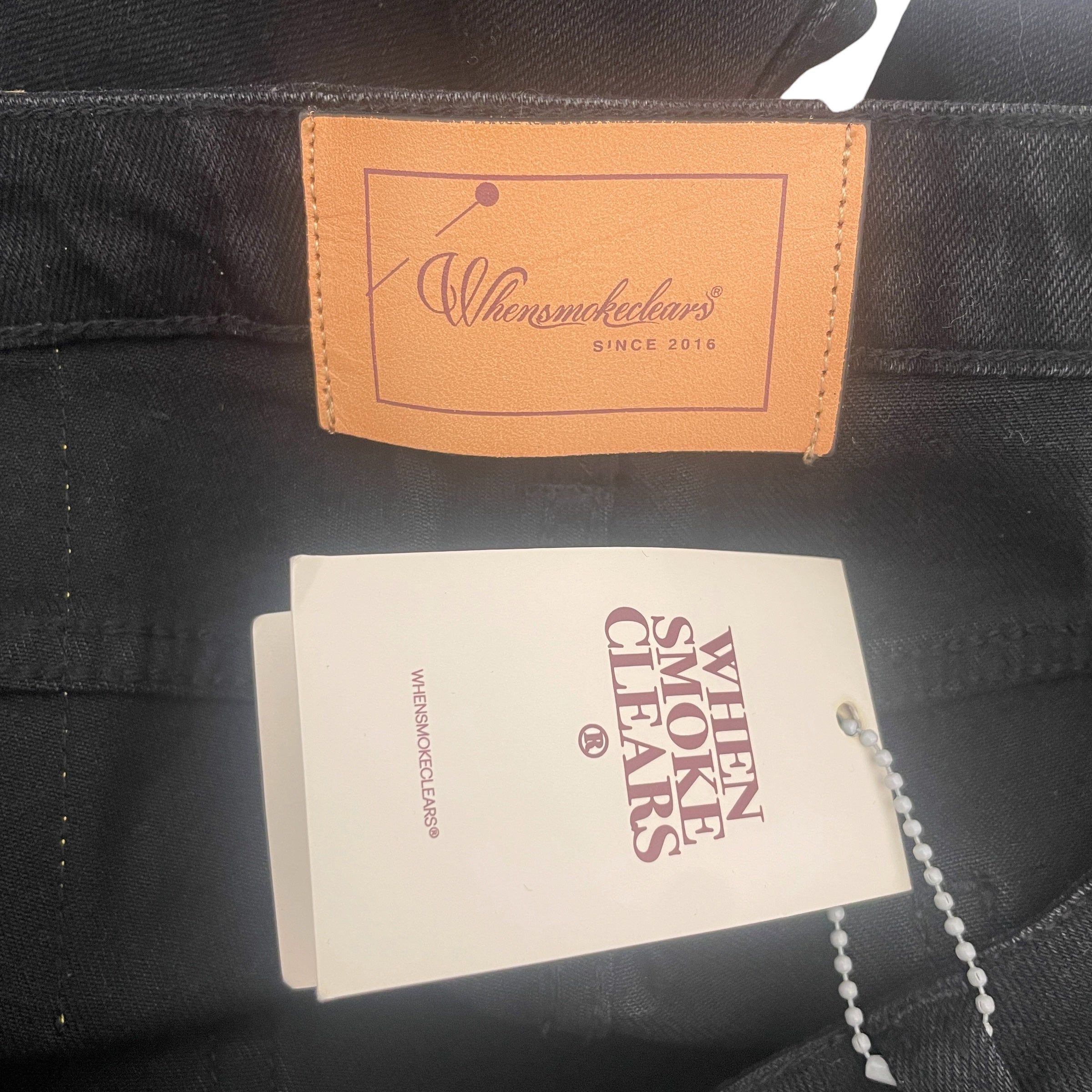 WHEN SMOKE CLEARS/Straight Pants/32/Cotton/BLK/Pearl Denim view 3