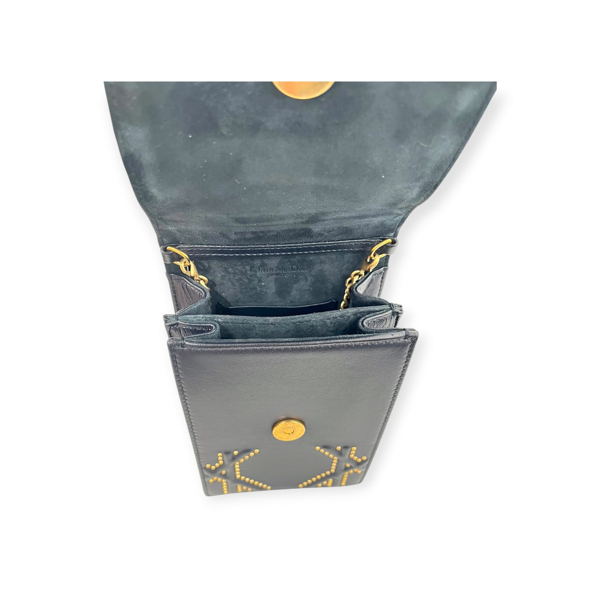 Christian Dior/Bag/Leather/BLK/STUDDED DIORAMA BAG view 4