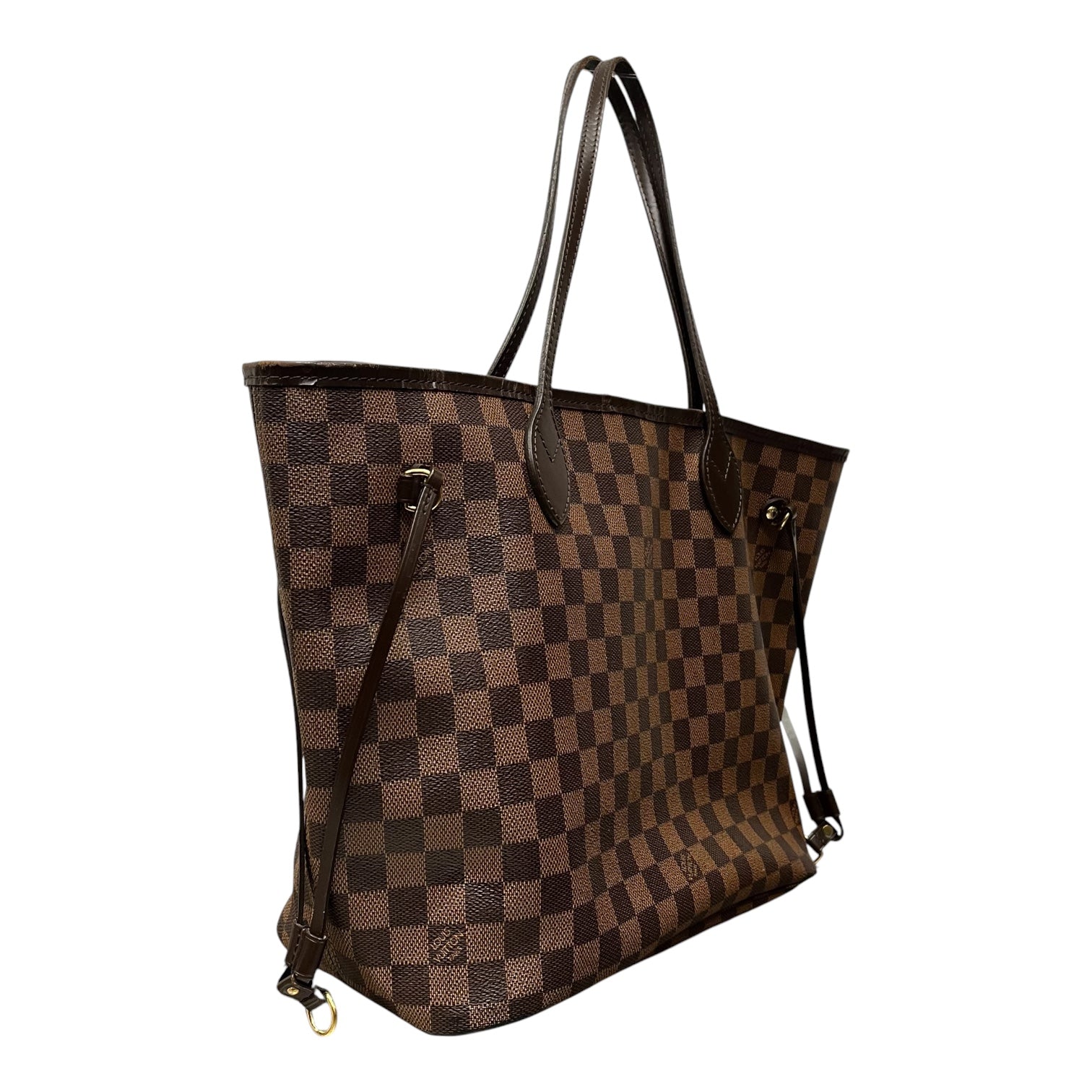 LOUIS VUITTON/Tote Bag/Plaid/Leather/BRW/MM DAMIER view 3
