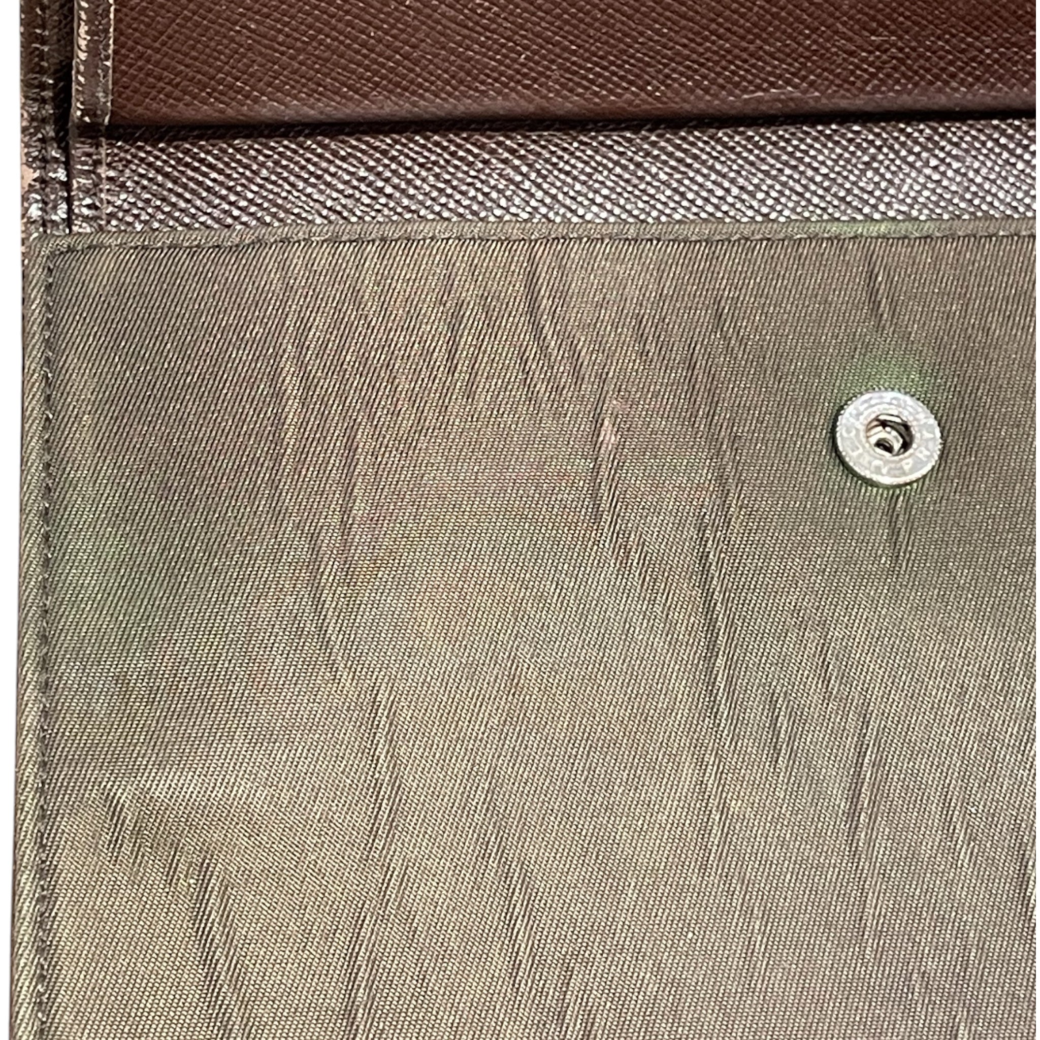 PRADA/Bifold Wallet/Cotton/GRN/olive tri view 7