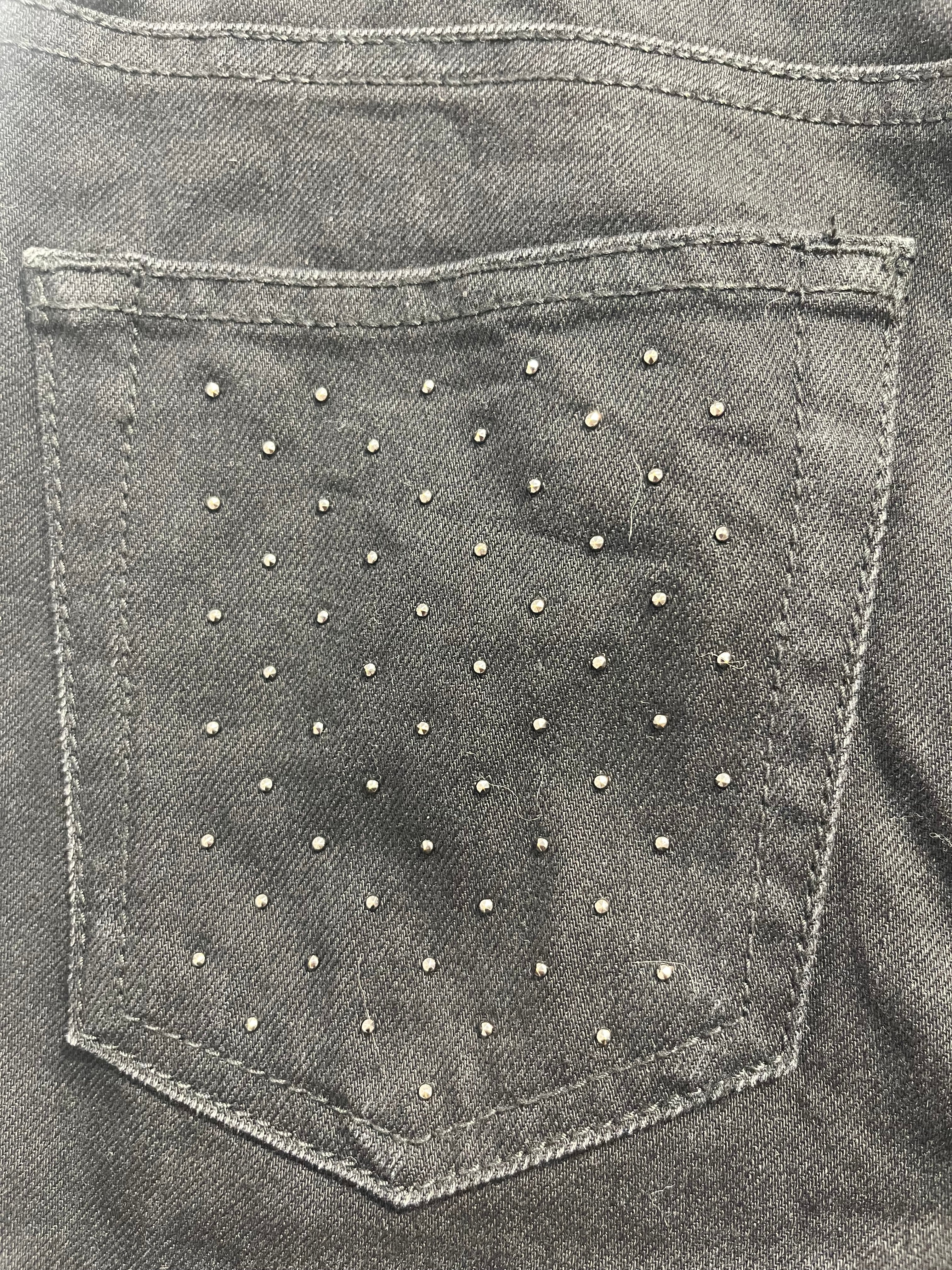 SAINT LAURENT/Bottoms/29/Denim/BLK/RINE STONES ON BACK view 5