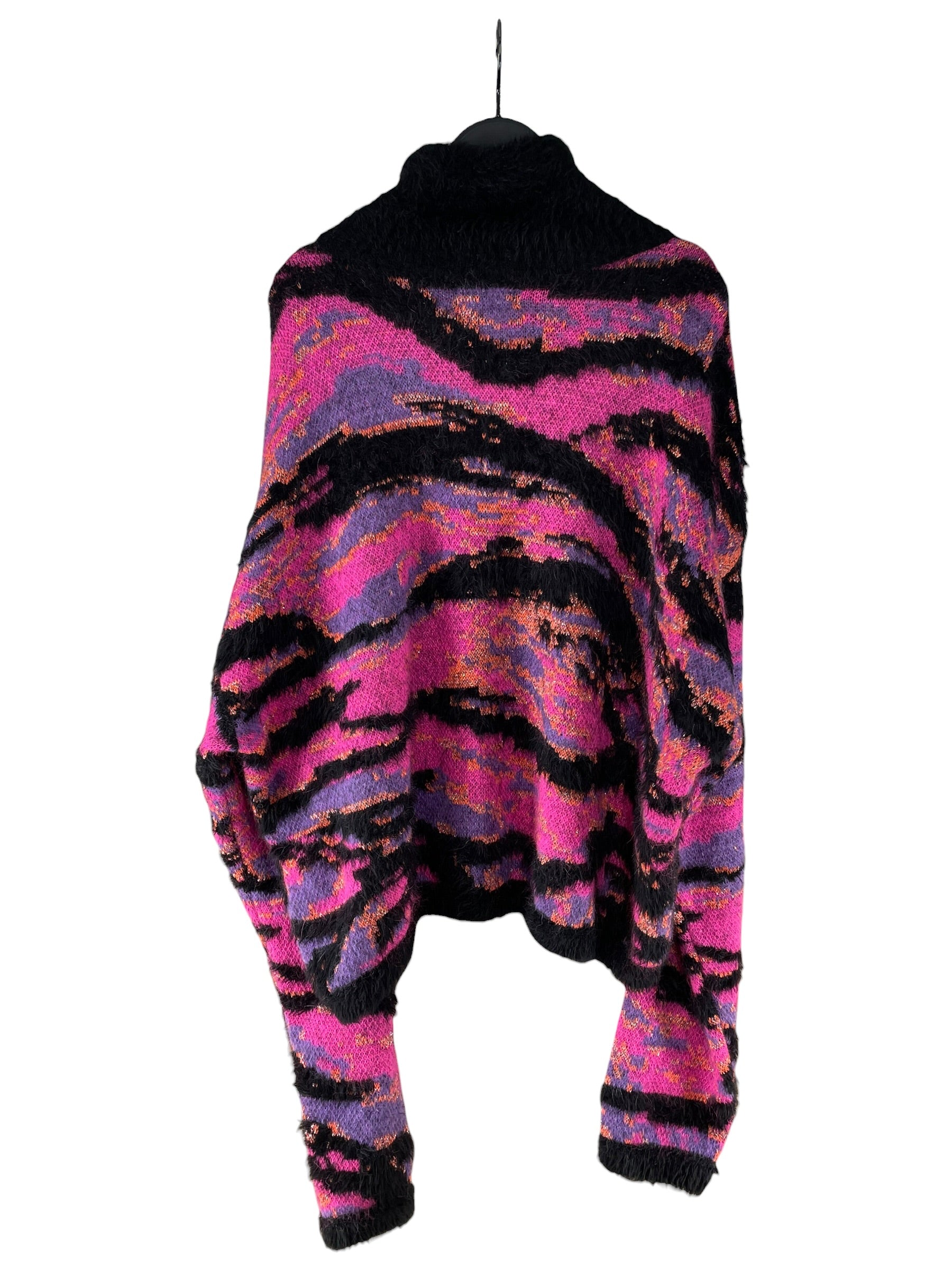 ERL/Sweater/L/Animal Pattern/Mohair/PNK/PUR/ORN/BLK TIGER PRINT view 2