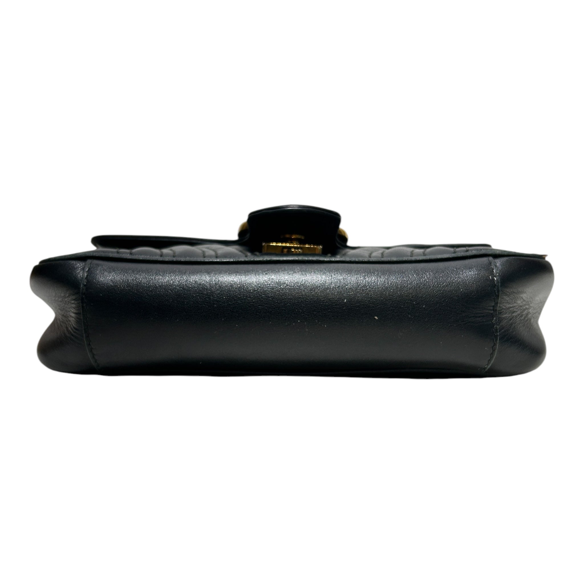 GUCCI/Bag/Leather/BLK/black maromon bag view 3