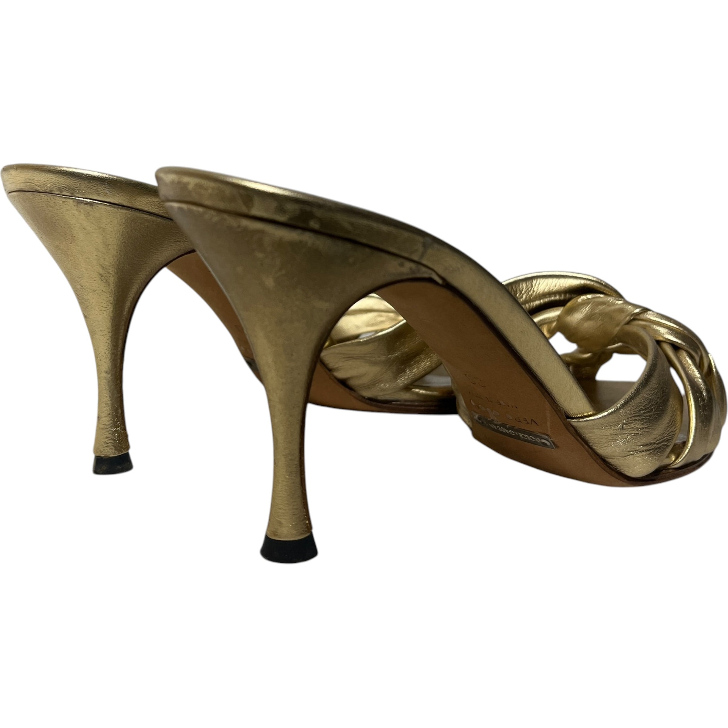 DOLCE&GABBANA/Heels/EU 39/GLD/KNOTTED TWISTS view 3