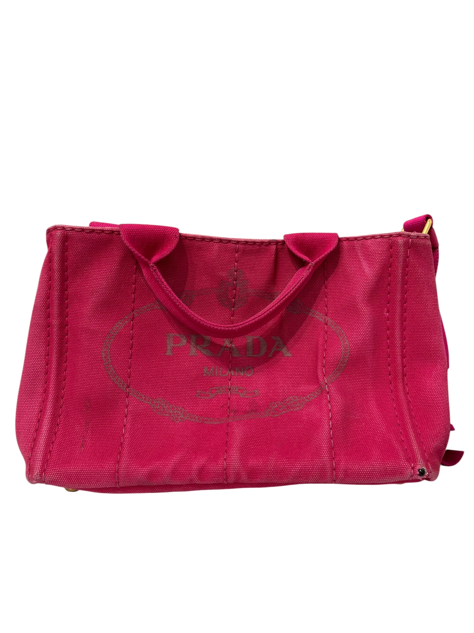 PRADA/Tote Bag/Cotton/PNK/CANAPA LOGO TOTE view 7