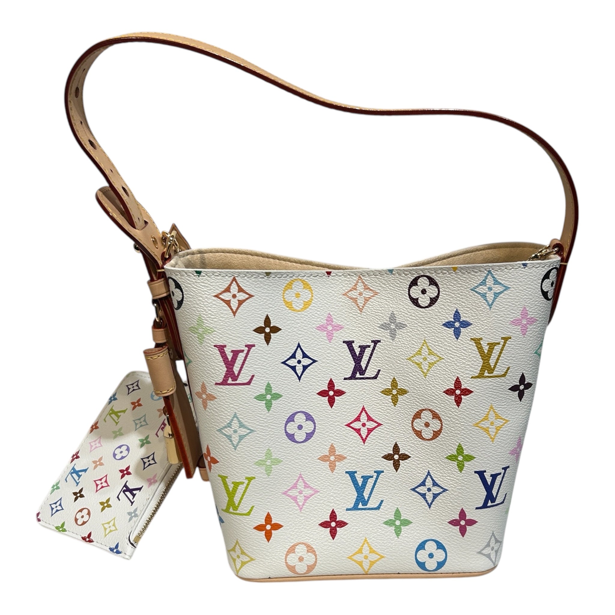 LOUIS VUITTON/Bag/Monogram/Leather/WHT/murakami tm all in bb view 2