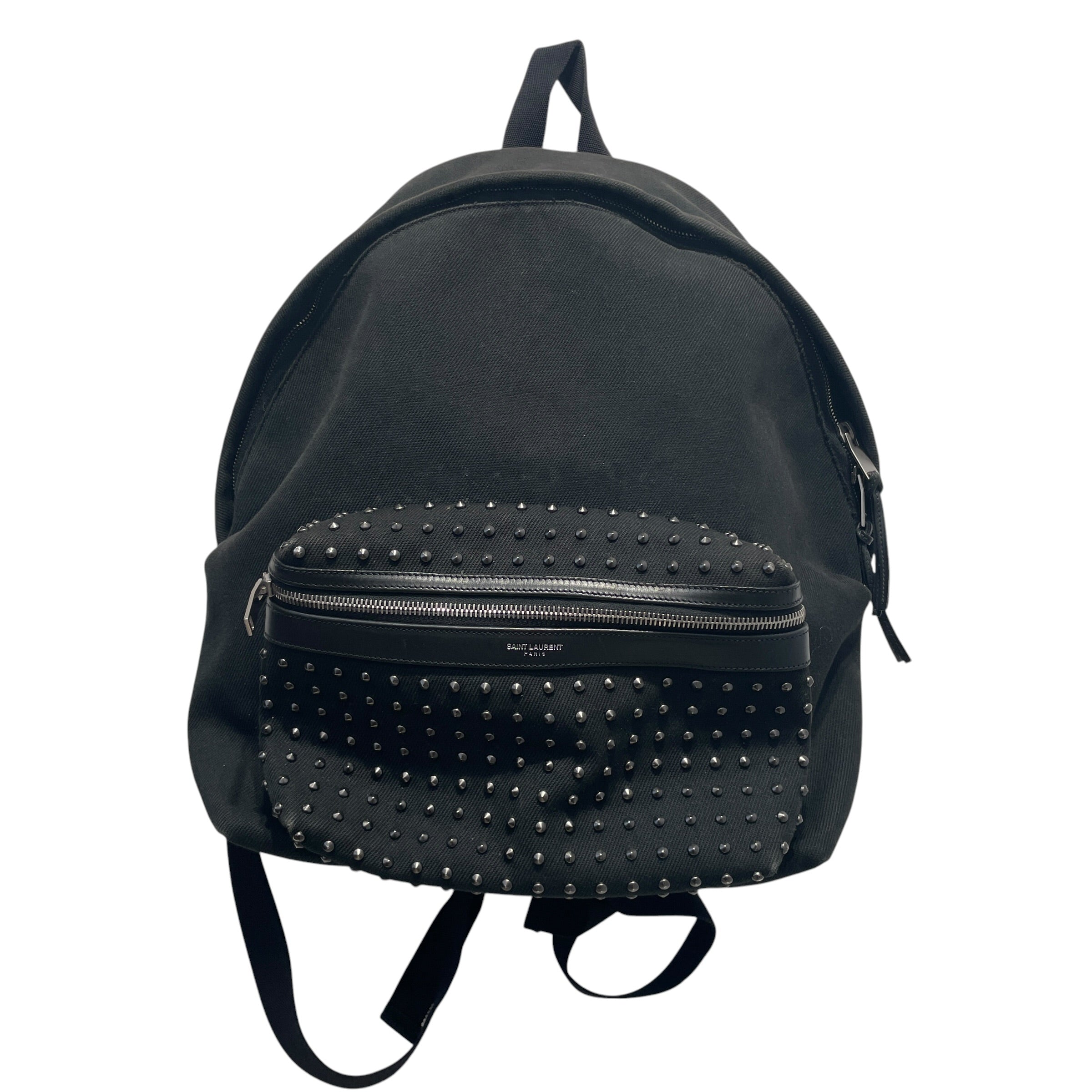 SAINT LAURENT/Backpack/Cotton/BLK/STUDDS view 1