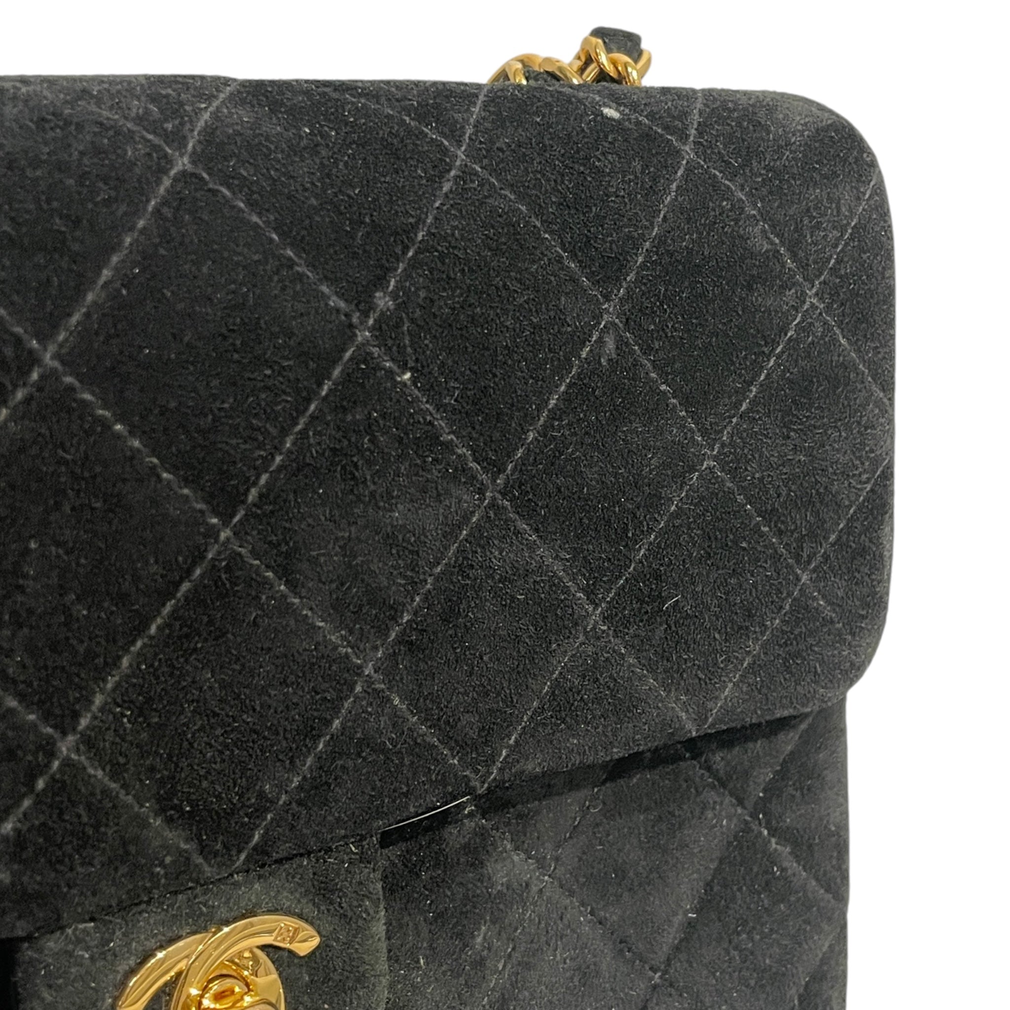 CHANEL/Cross Body Bag/Suede/BLK/XCT7H9J view 6