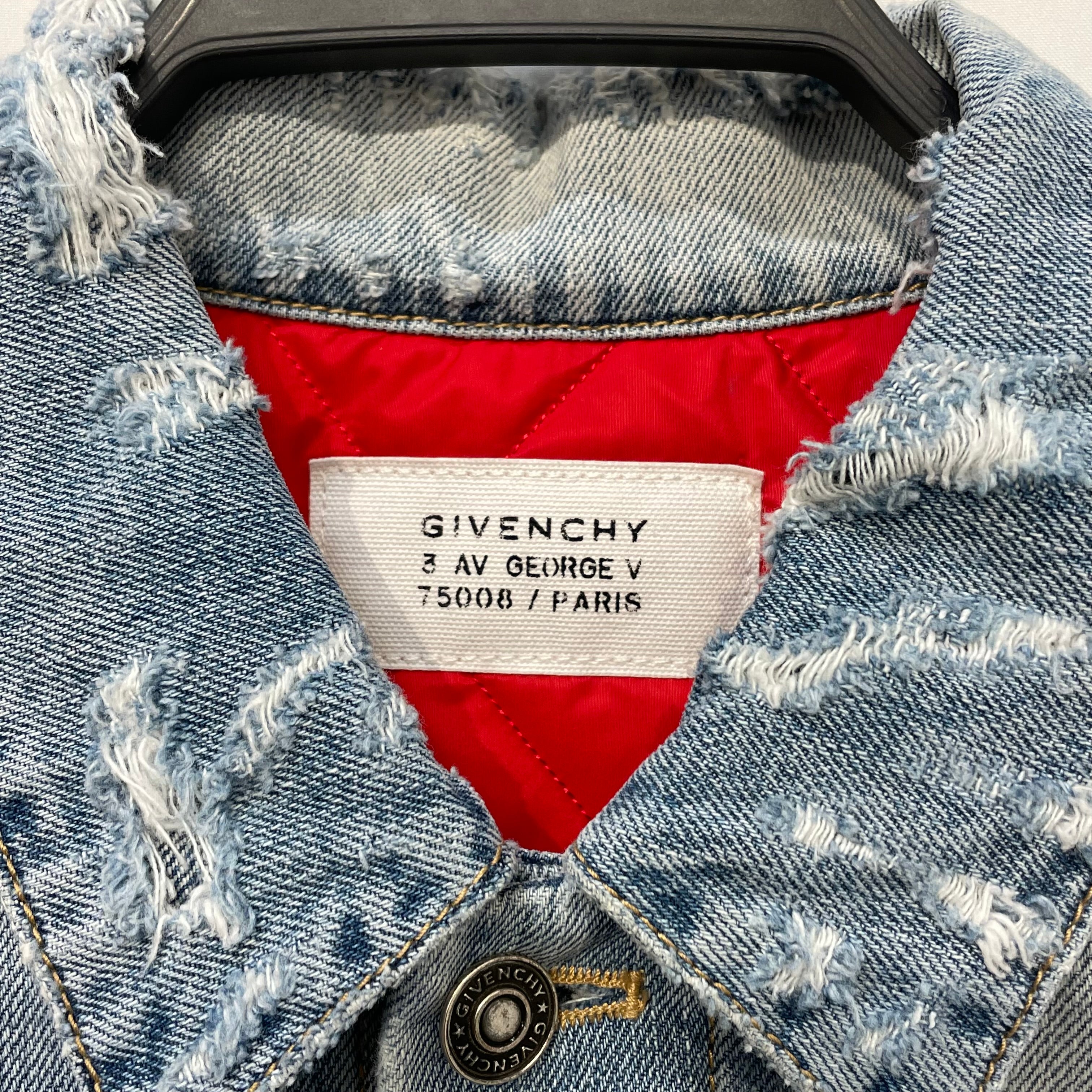 GIVENCHY/Denim Jkt/XL/Denim/BLU/distressed denim jacket view 3