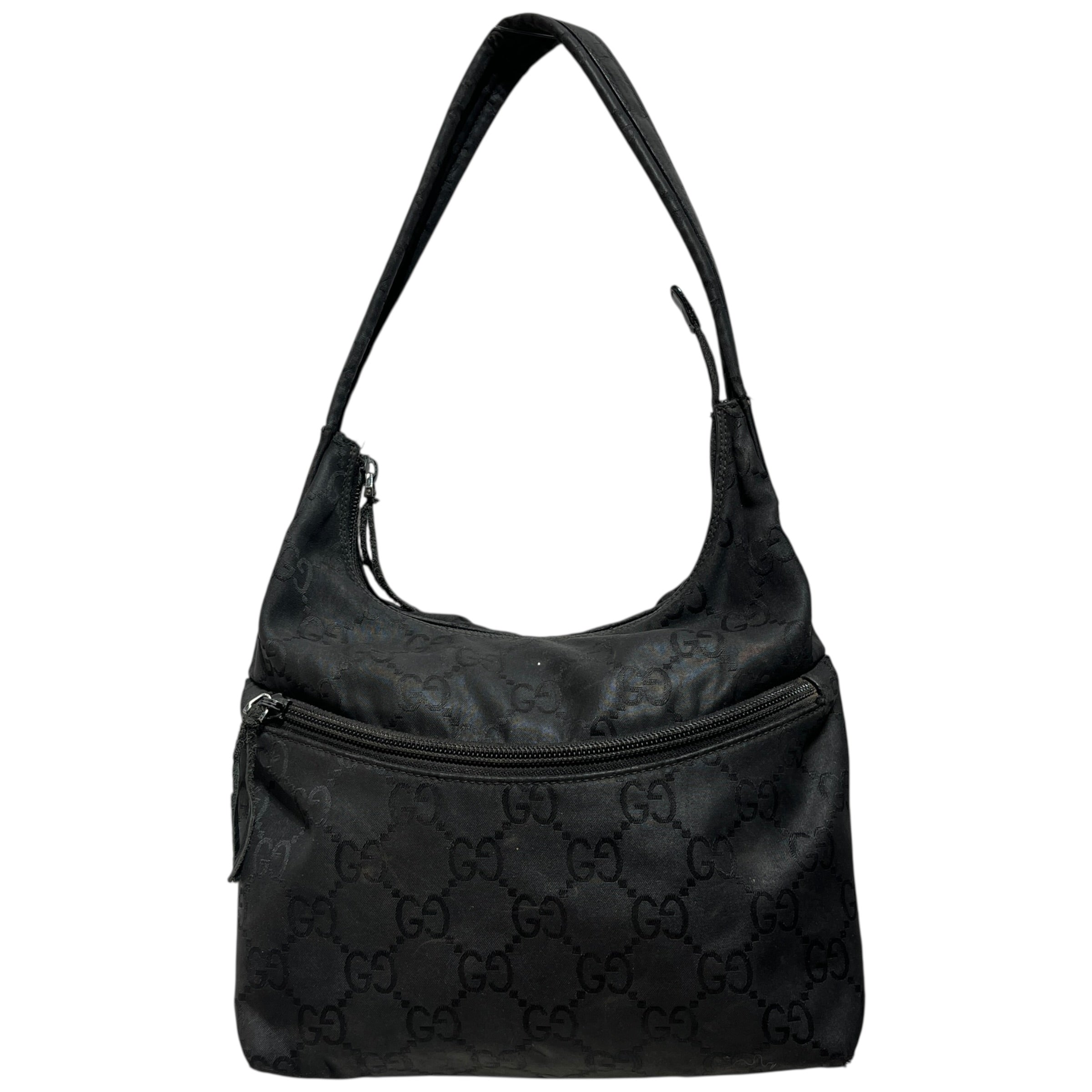 GUCCI/Hand Bag/Monogram/Nylon/BLK/GG Nylon Hobo Handbag view 5
