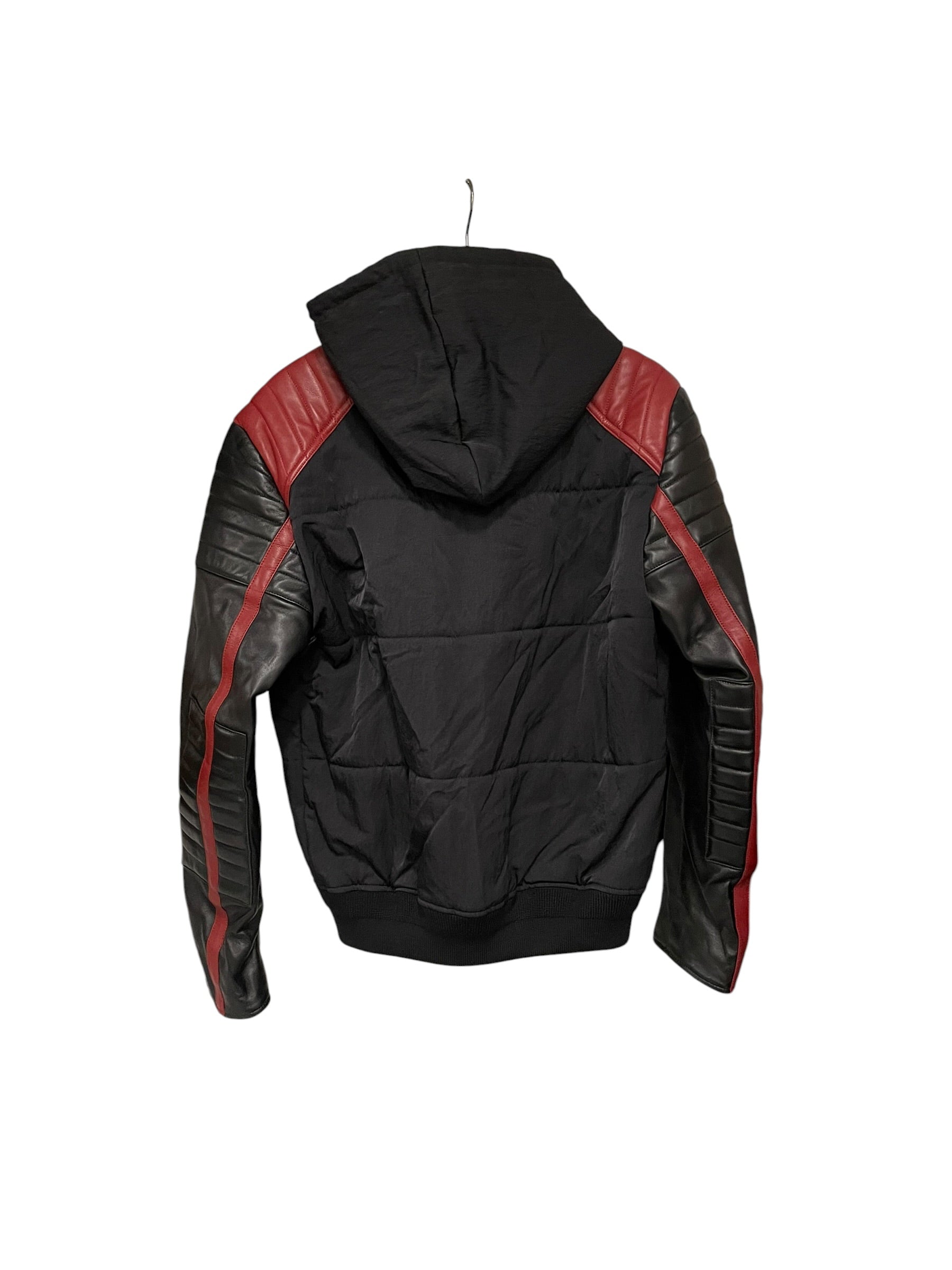 GIVENCHY/Leather Jkt/52/Lambskin/BLK/BM00516003/RED STRIPES view 2