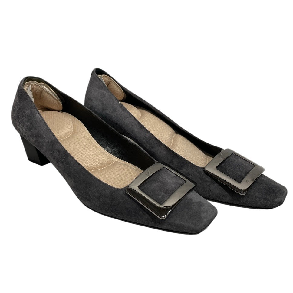 Roger Vivier/Heels/US 7.5/Suede/GRY/Grey Suede Pump Buckle Heels view 1