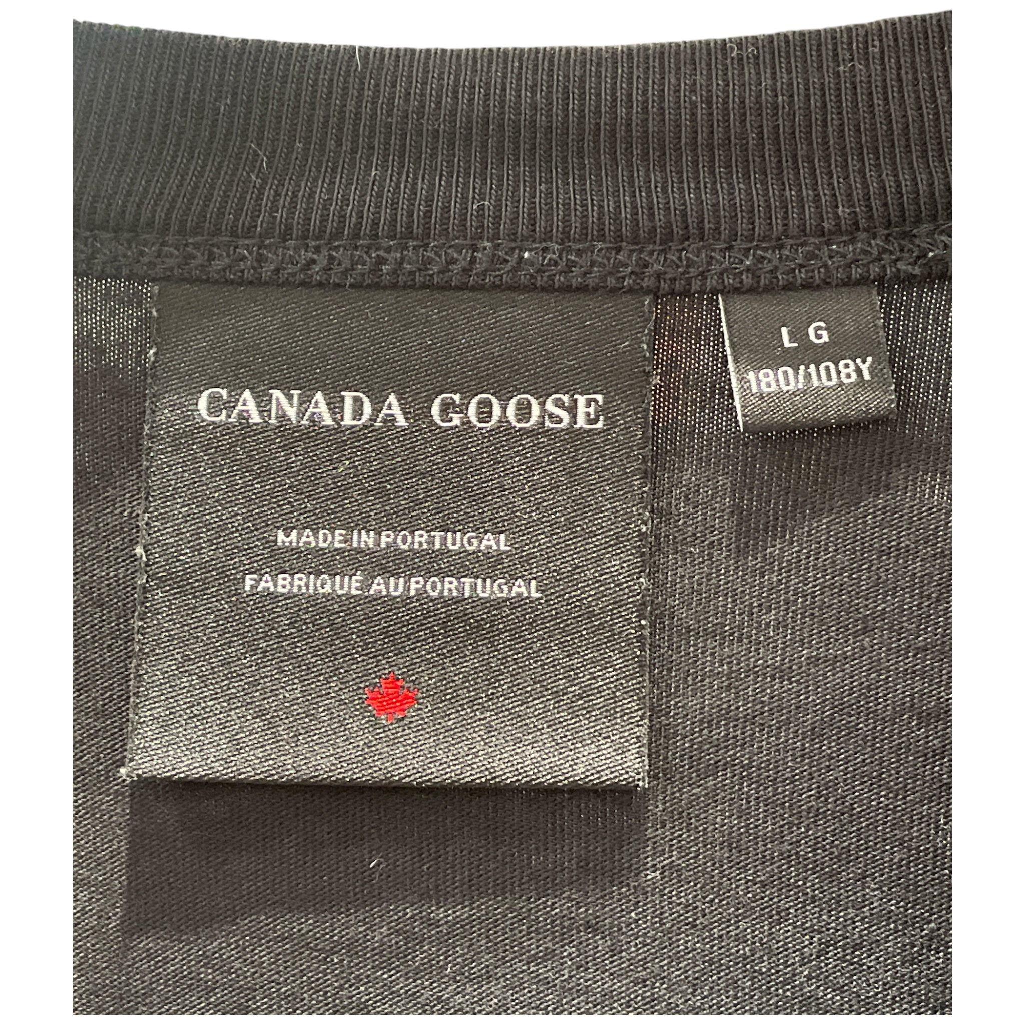 CANADA GOOSE/T-Shirt/L/Cotton/BLK/Graphic/embroided chest logo view 3