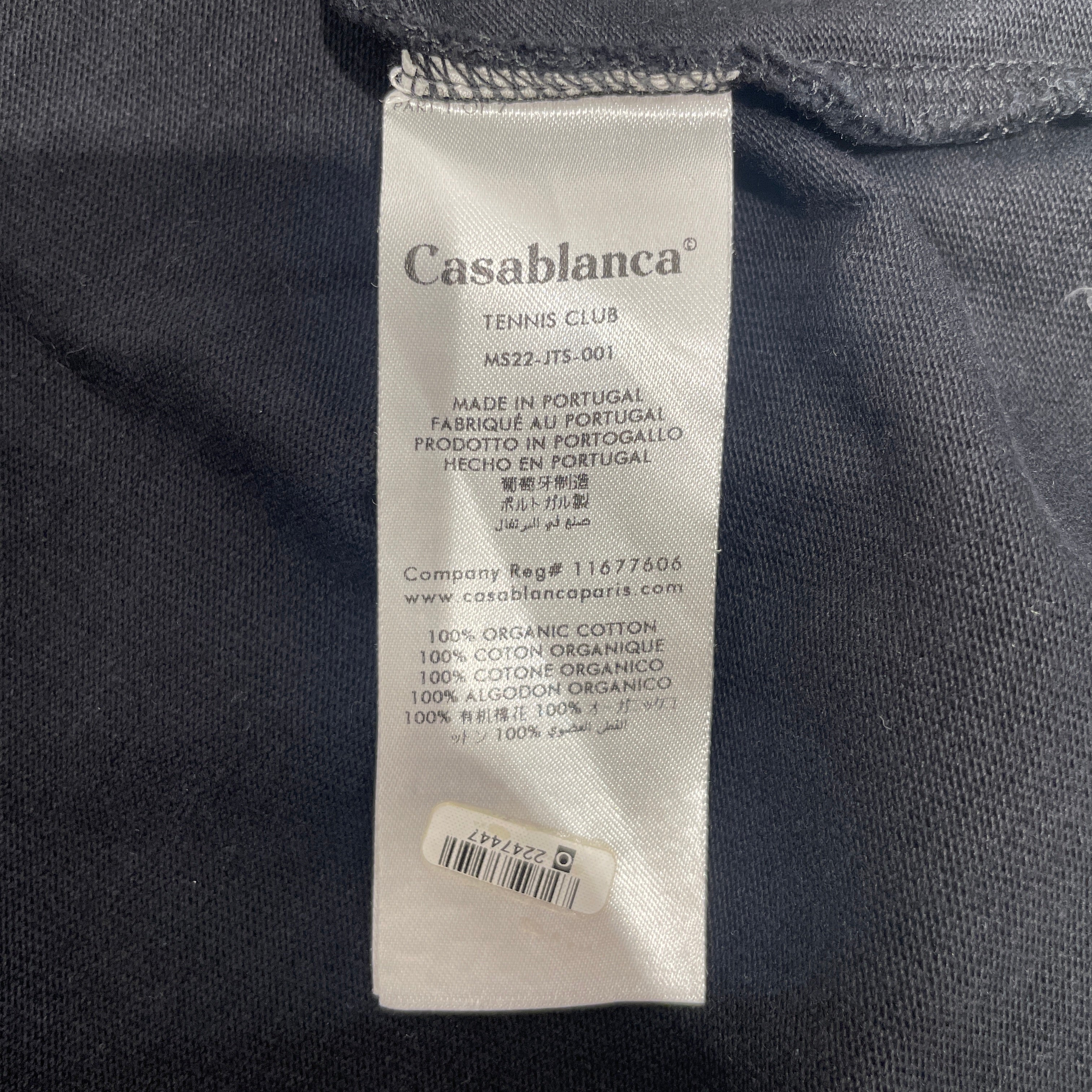 CASABLANCA/T-Shirt/M/Cotton/BLK/ view 4