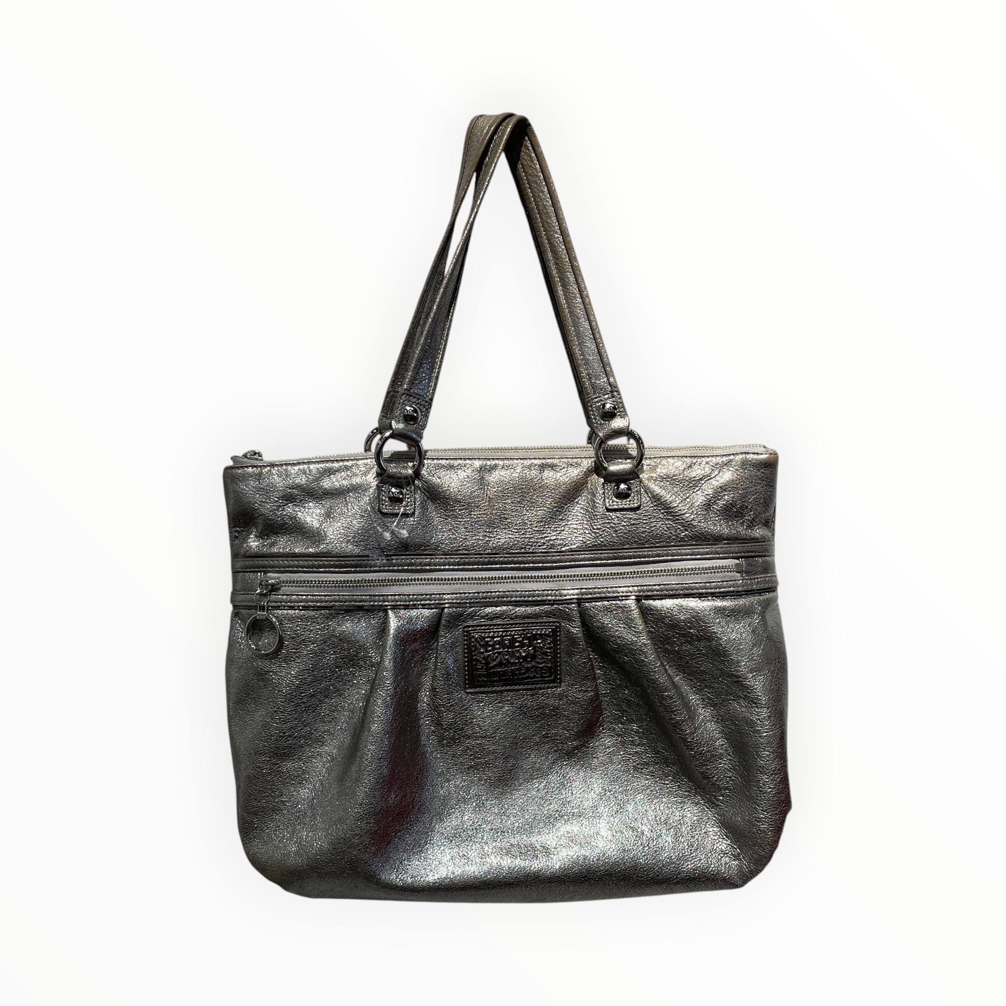 COACH/Hand Bag/Leather/SLV/poppy tote bag view 1