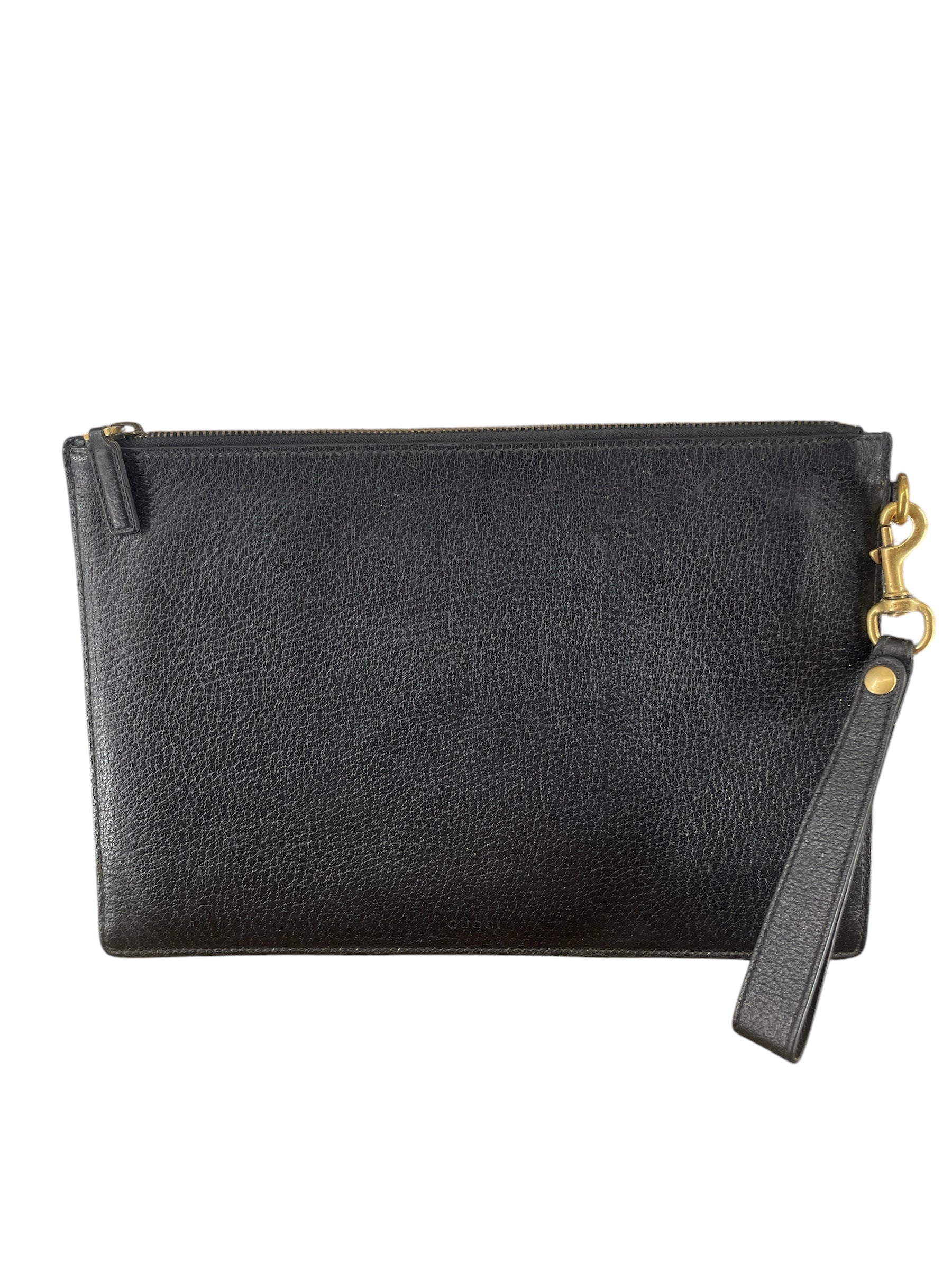 GUCCI/Pouch/Leather/BLK/475317203887 Gld Hrdwre view 2