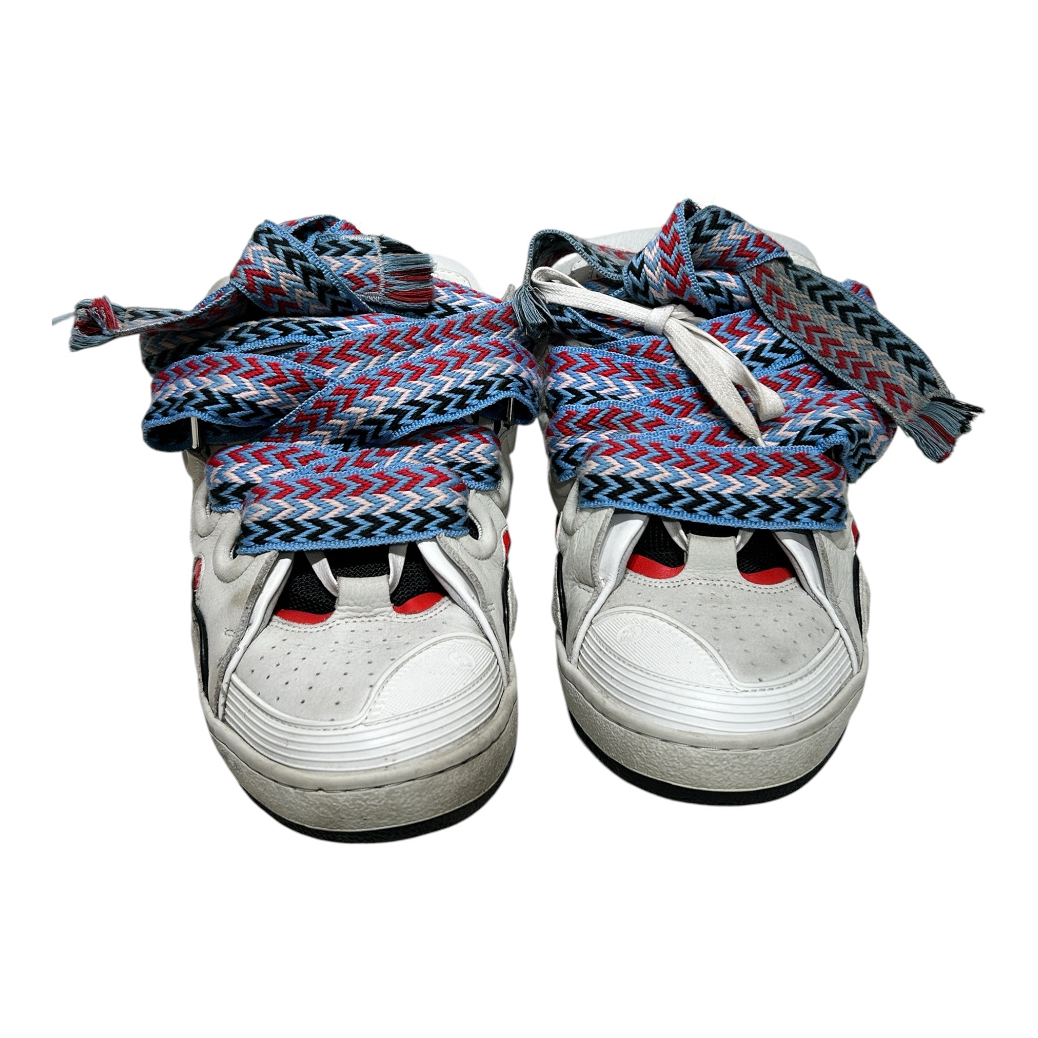 LANVIN/Low-Sneakers/US 12/WHT/CURB BABY BLUE RED LACES view 3