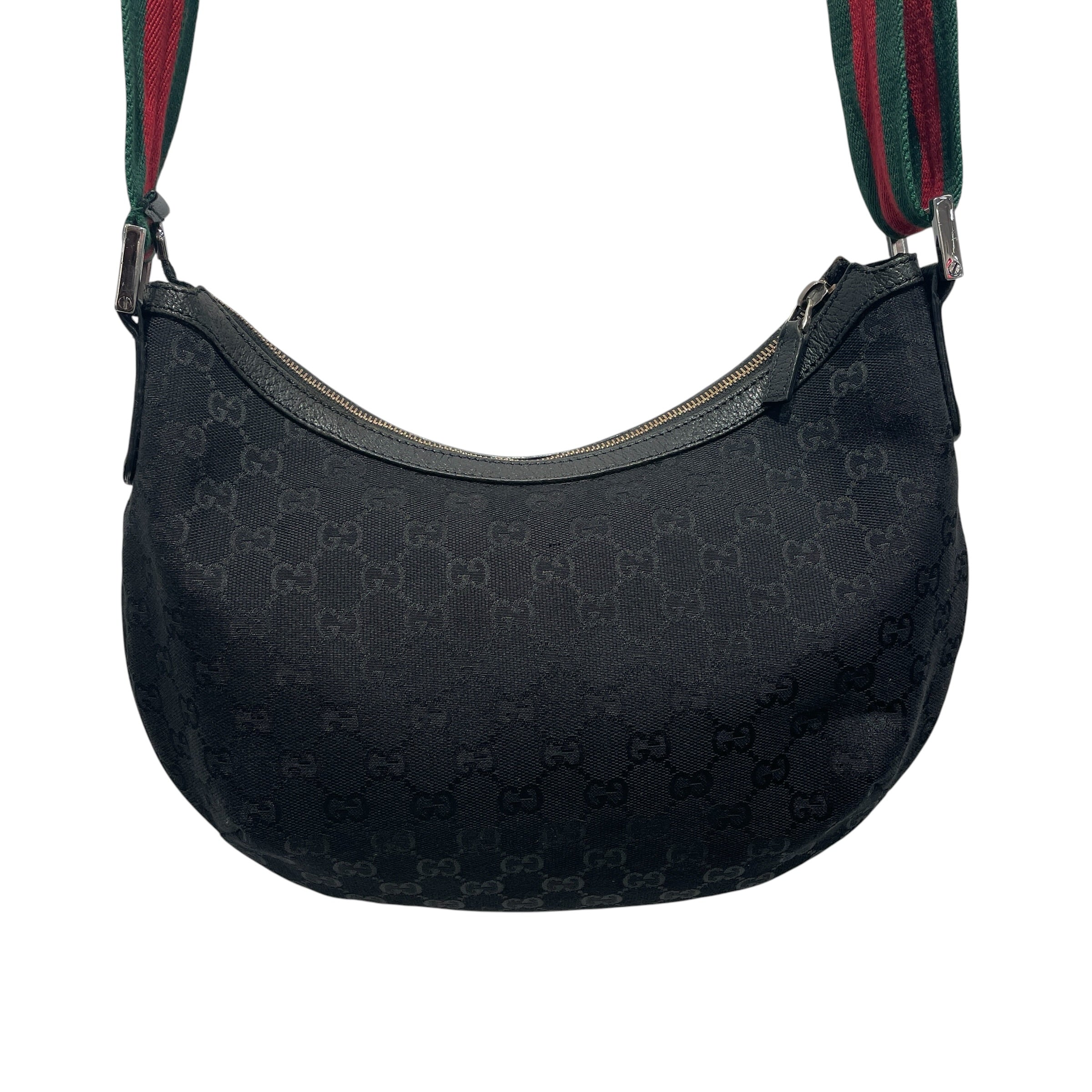 GUCCI/Hand Bag/Monogram/Cotton/BLK/MONOGRAM HOBO WEB view 2
