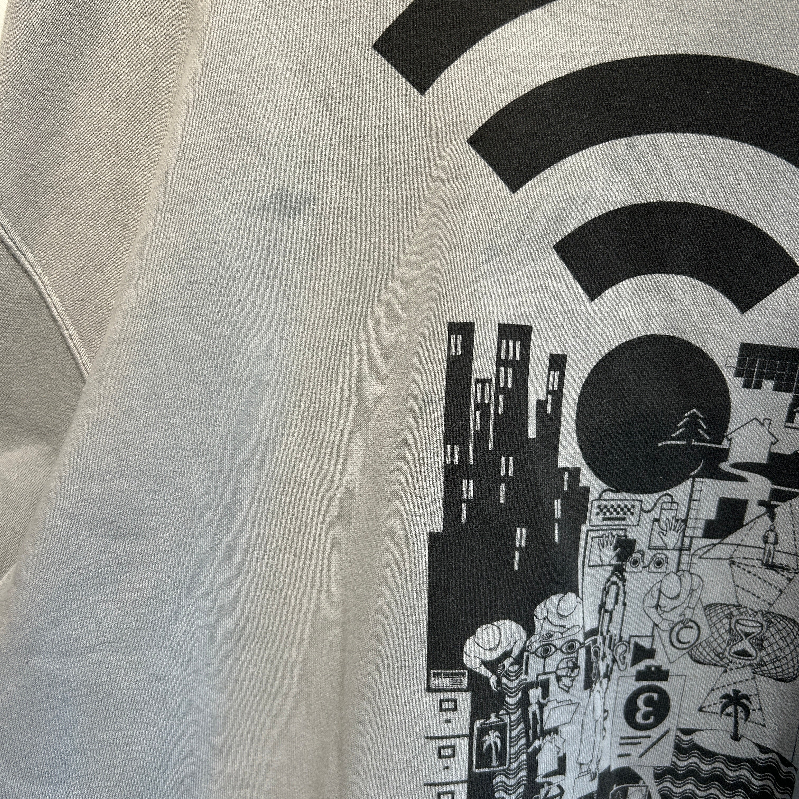C.E(CAV EMPT)/Sweatshirt/XL/Graphic/Cotton/GRY/WIFI LOGO view 5