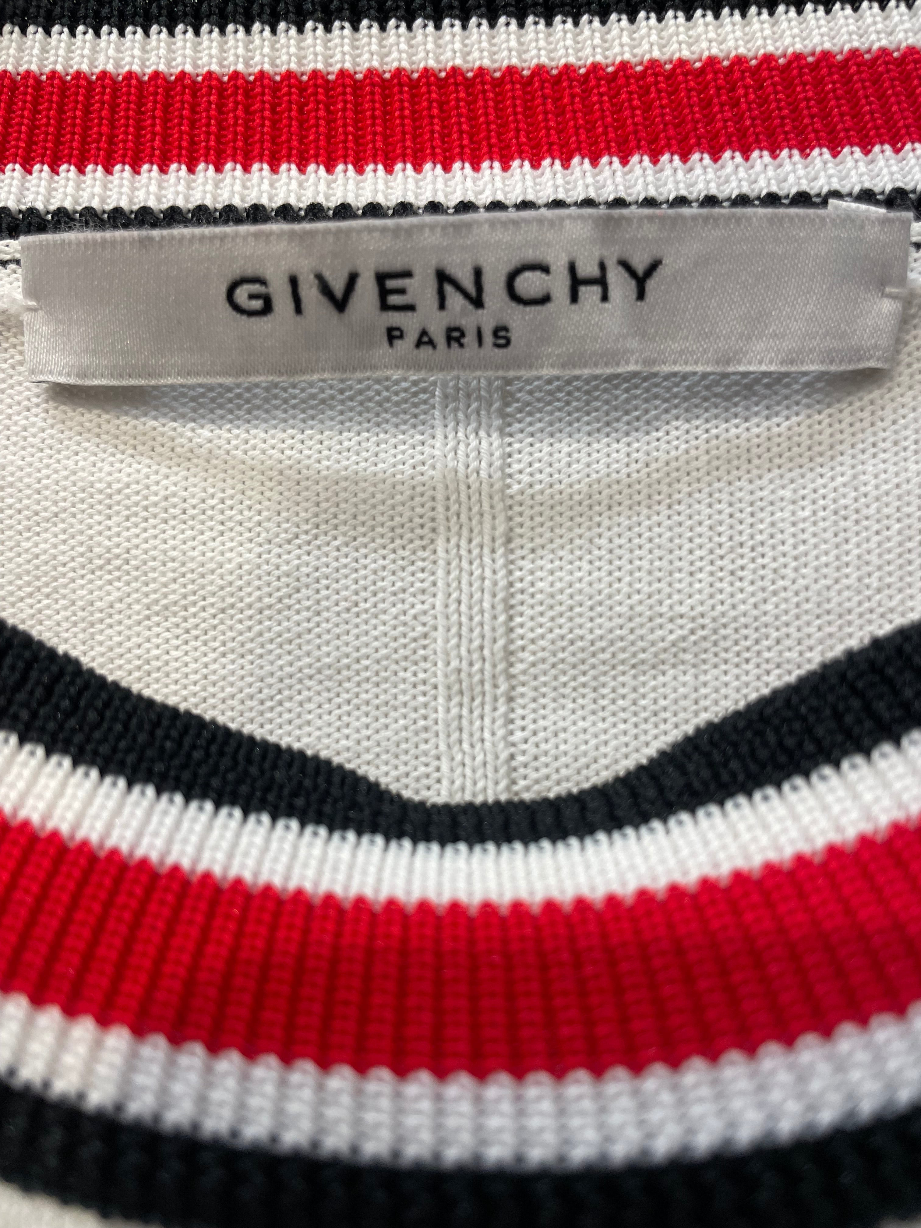 GIVENCHY/Sweater/Stripe/Cotton/RED/racing stripe borders view 3