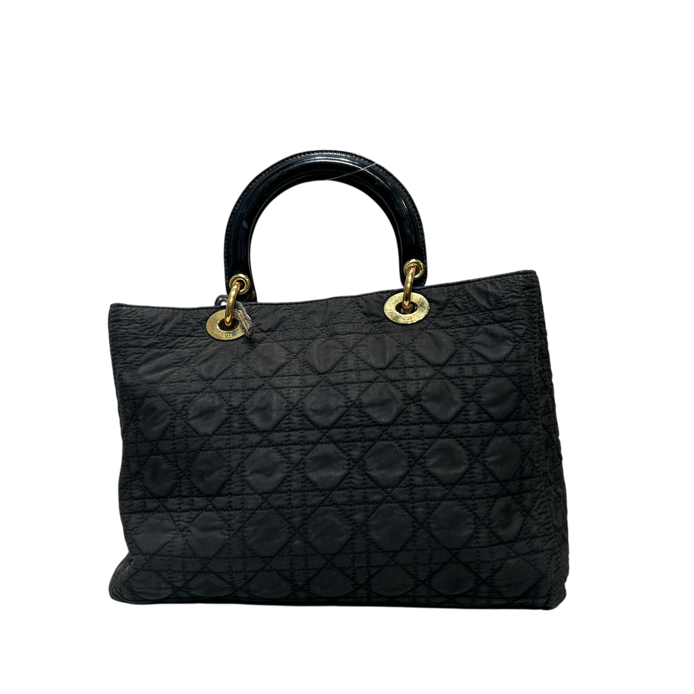 Christian Dior/Hand Bag/Cotton/BLK/VINTAGE LADY DIOR view 2