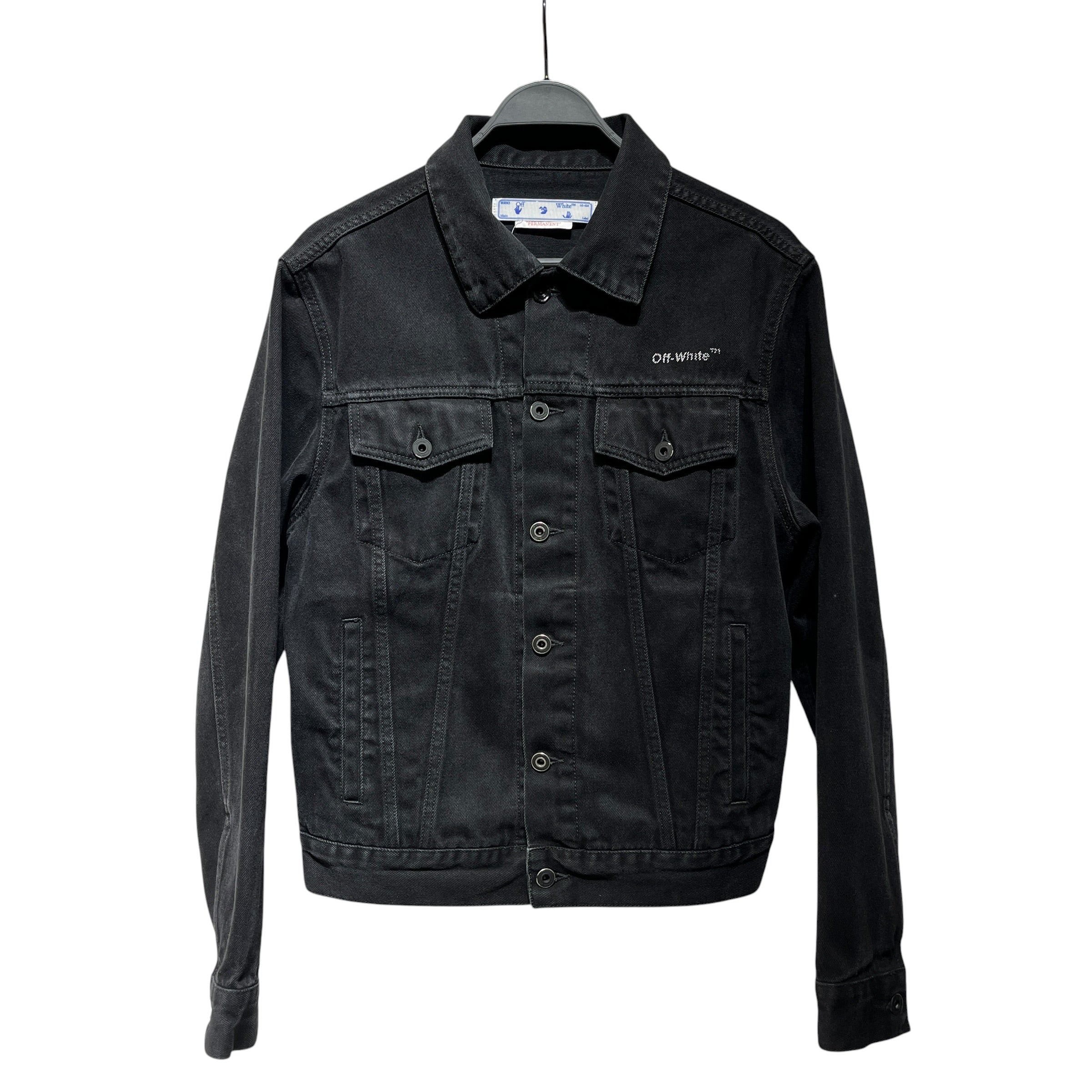 OFF-WHITE/Denim Jkt/M/Denim/BLK/Graphic/PERMANENT view 1