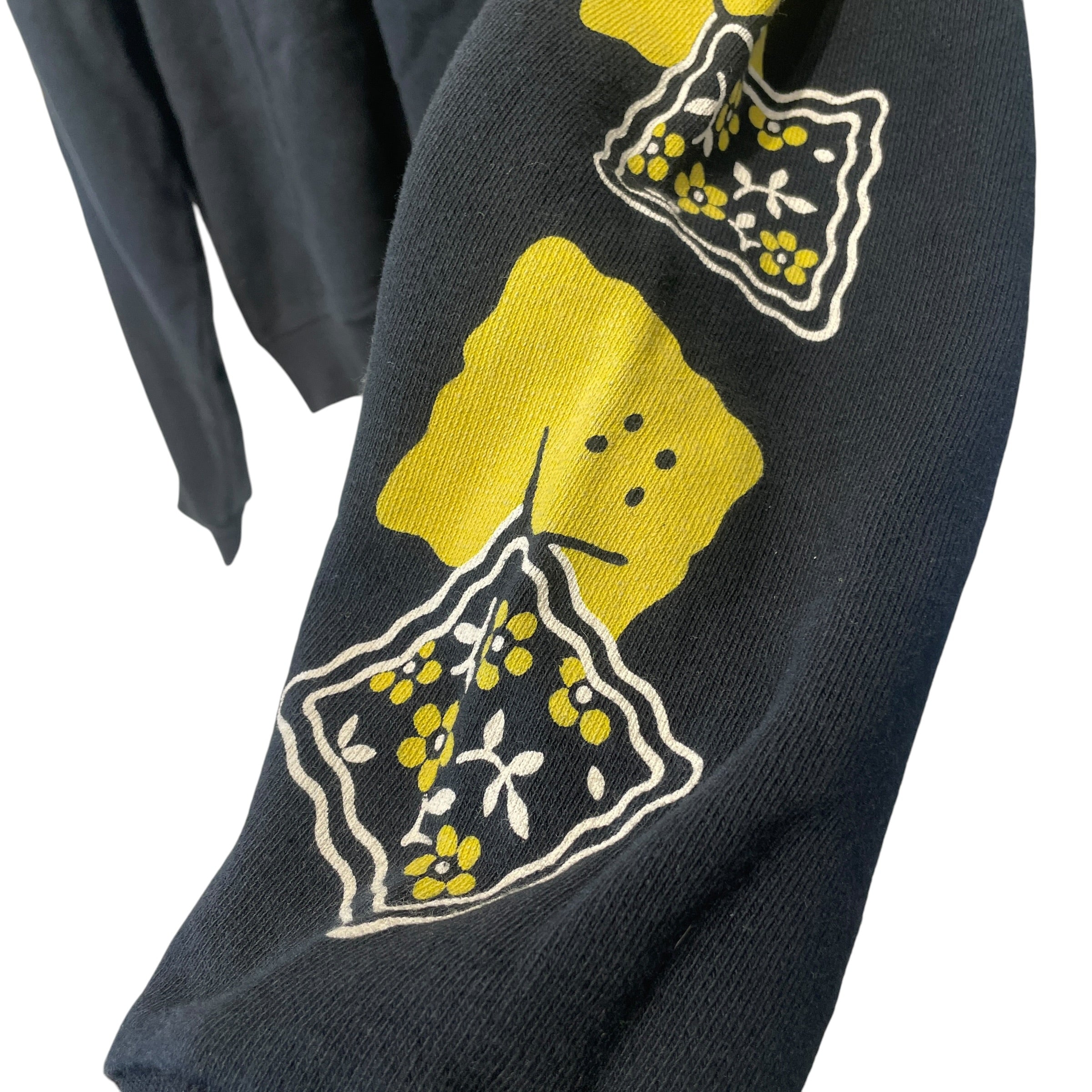 KAPITAL/Zip Up Hoodie/3/Cotton/BLK/SLEEVE GRAPHIC view 2