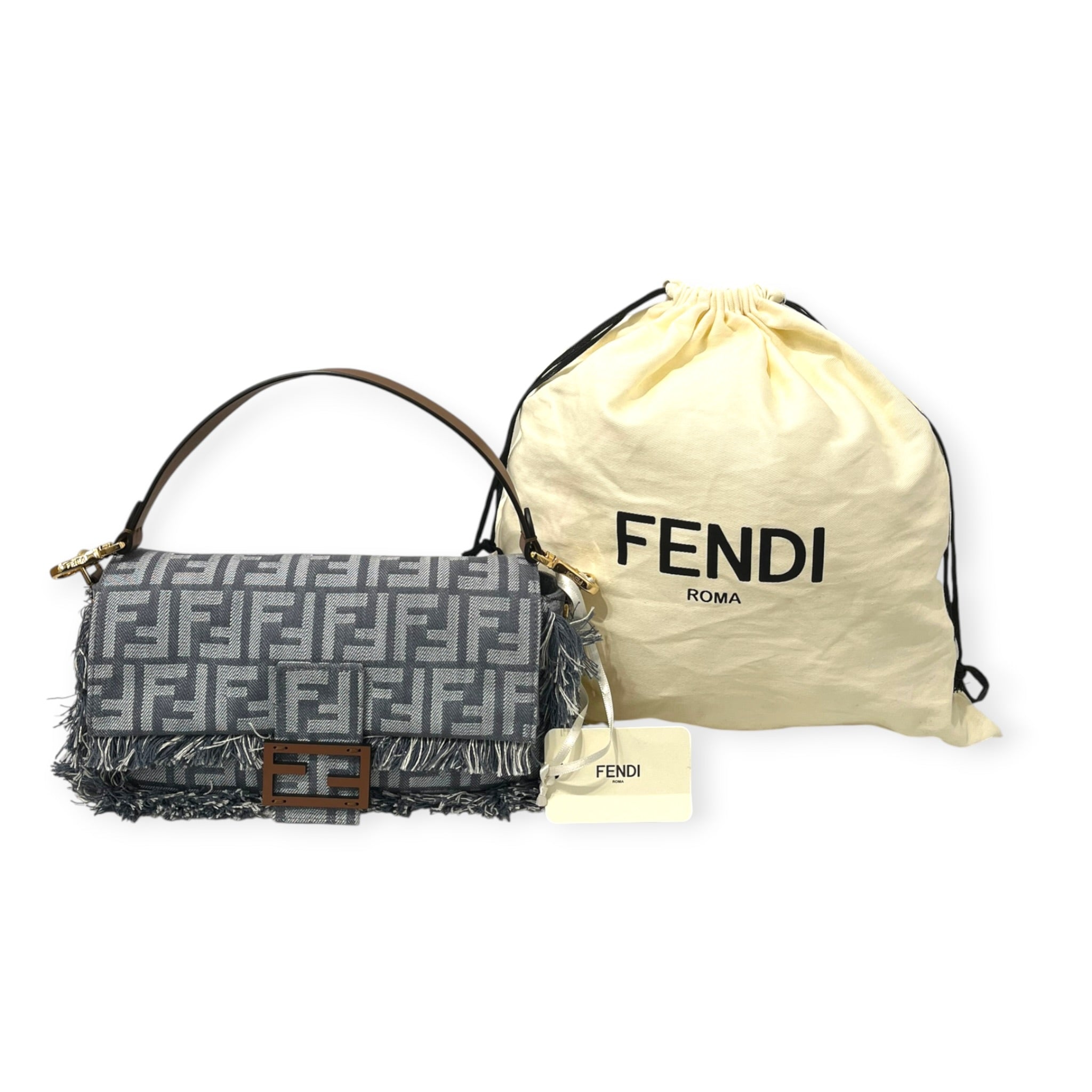 FENDI/Bag/Monogram/Denim/BLU/BAGUETTE/DENIM FRAYING view 11