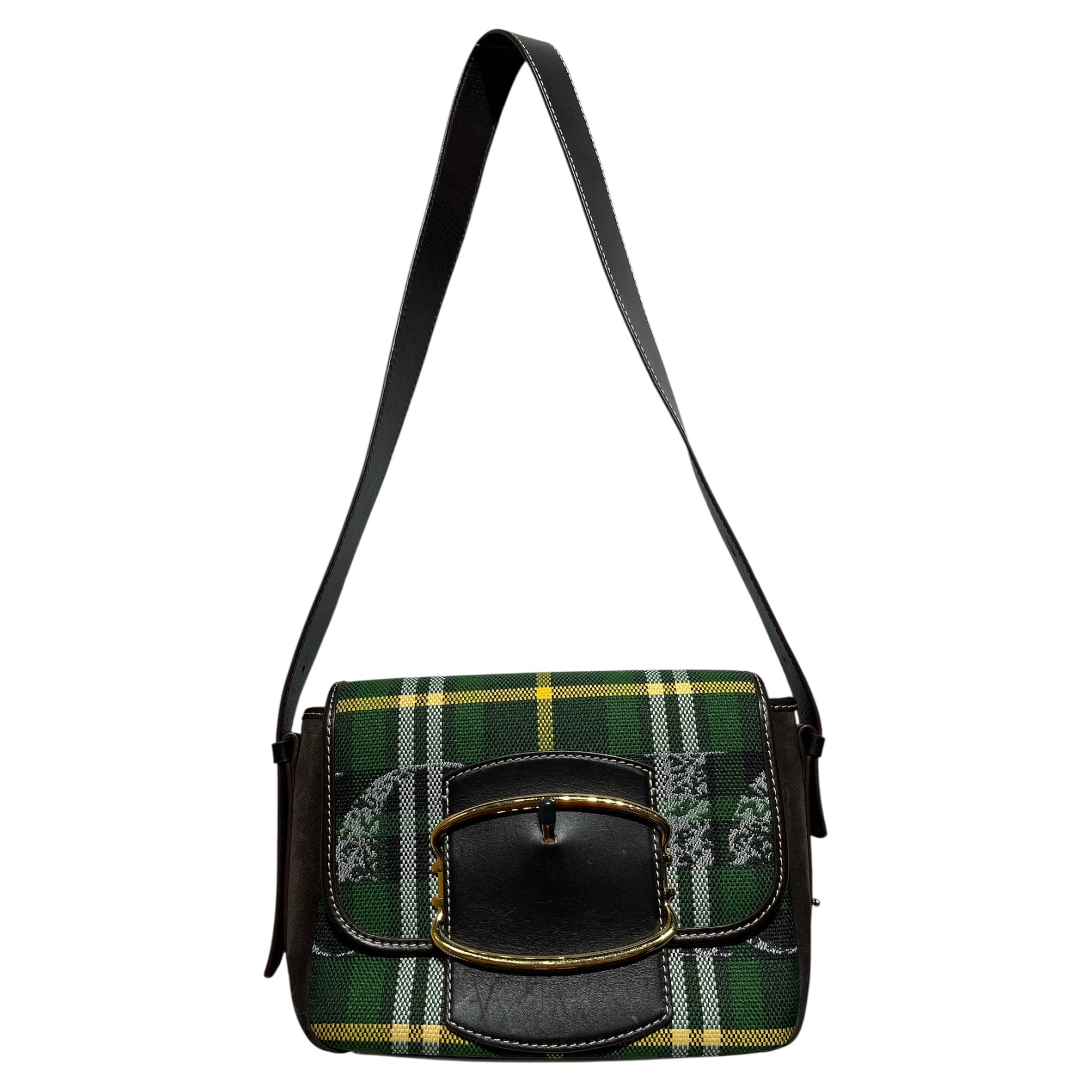 CAROLINA HERRERA/Cross Body Bag/M/Hombre Check/GRN/ view 1