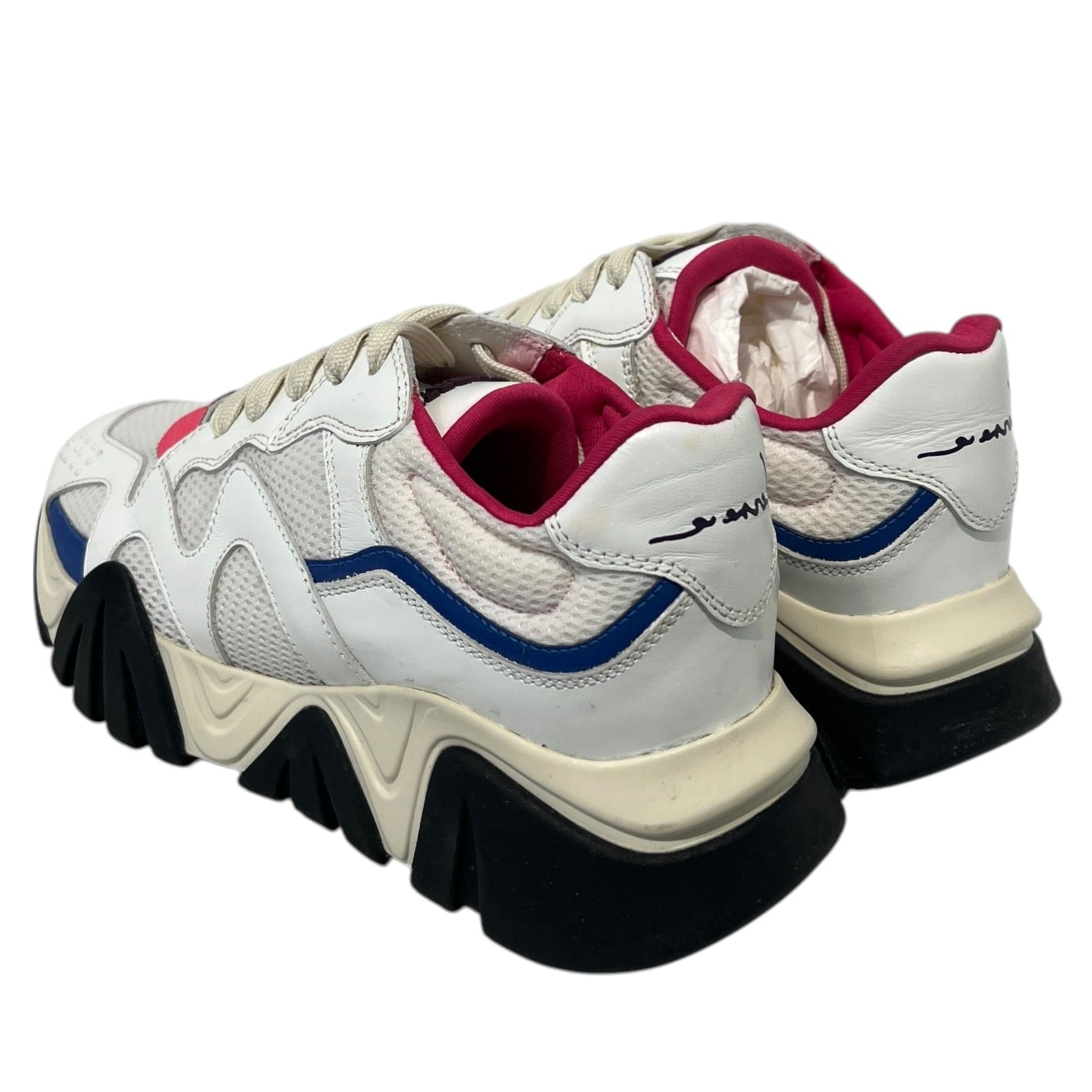VERSACE/Low-Sneakers/EU 36.5/Leather/WHT/Squalo Pink Blue view 2