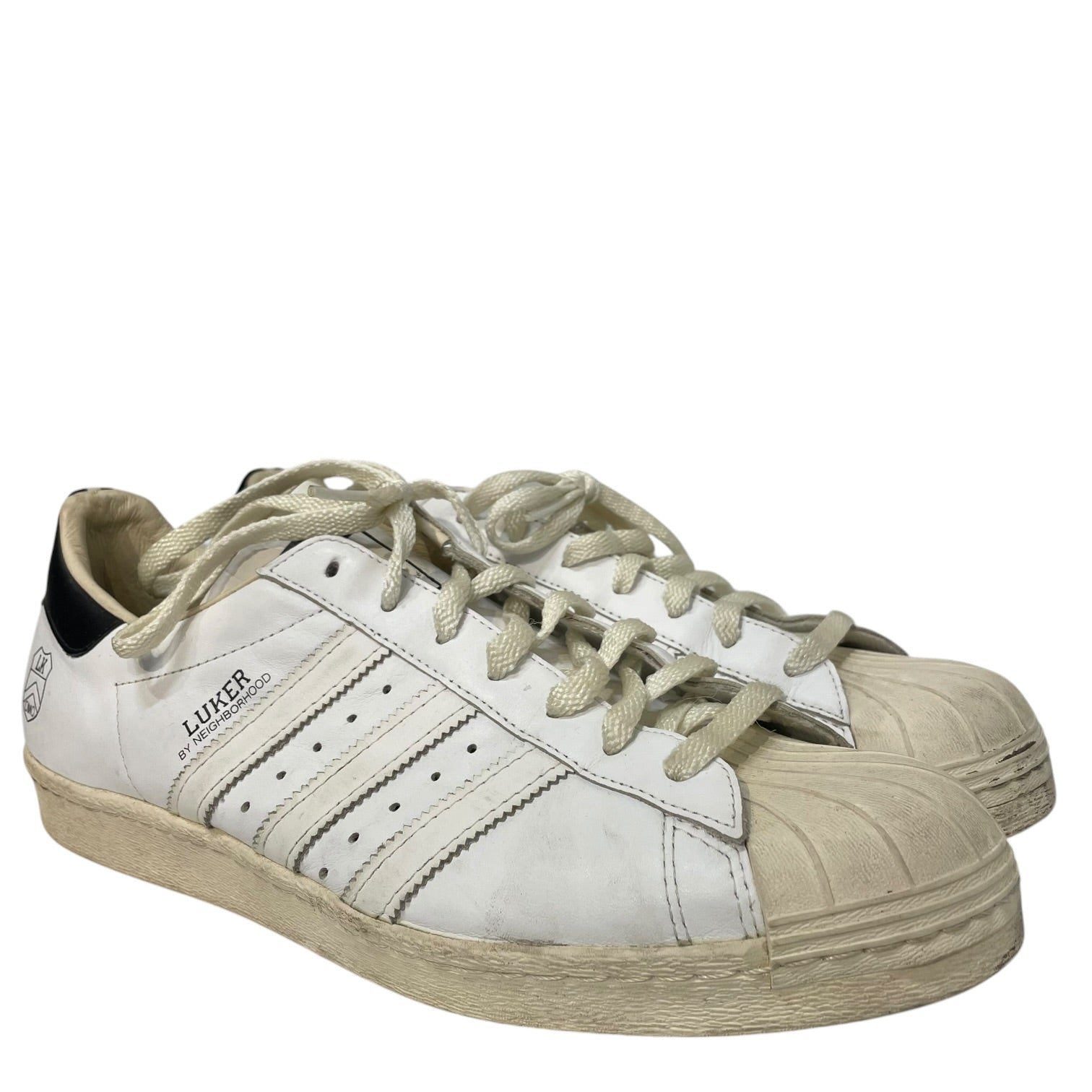 adidas/NEIGHBORHOOD/Low-Sneakers/US 12.5/Leather/WHT/luker superstar view 1