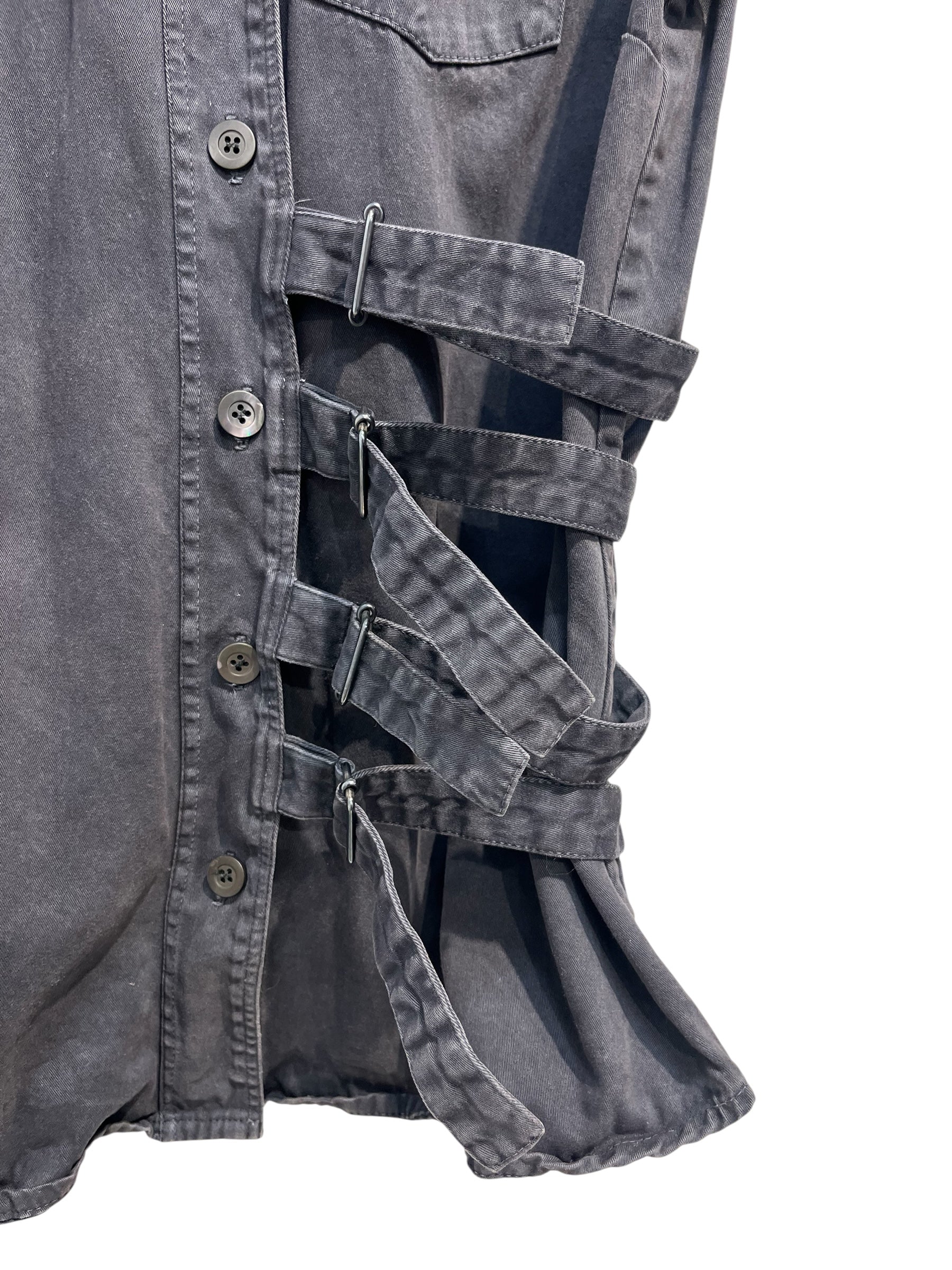 DRIES VAN NOTEN/T-Shirt/38/Cotton/GRY/BONDAGE STRAP SHIRT view 4