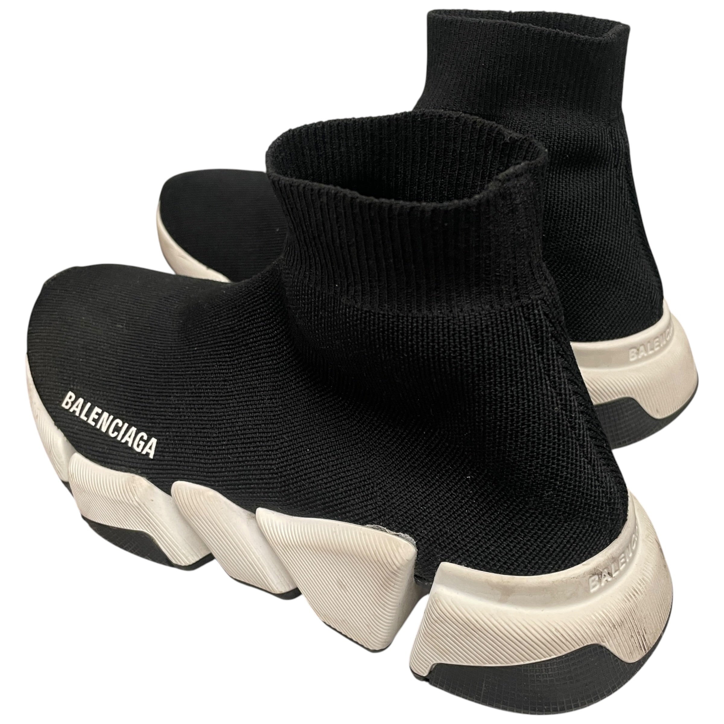 BALENCIAGA/Hi-Sneakers/US 7/Polyester/BLK/SPEED TRAINER view 2