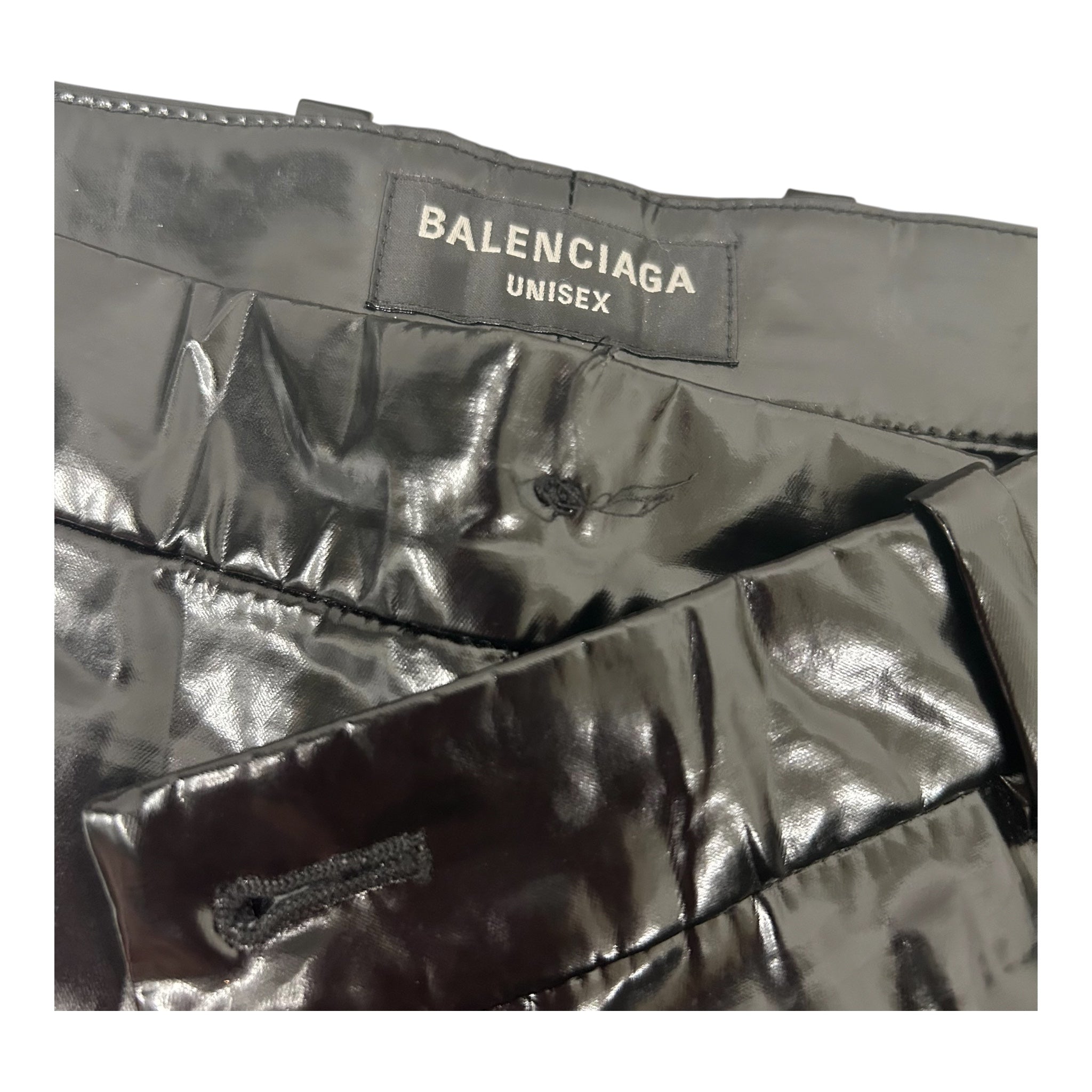 BALENCIAGA/Straight Pants/S/BLK/PLASTIC/POLY PANT view 6