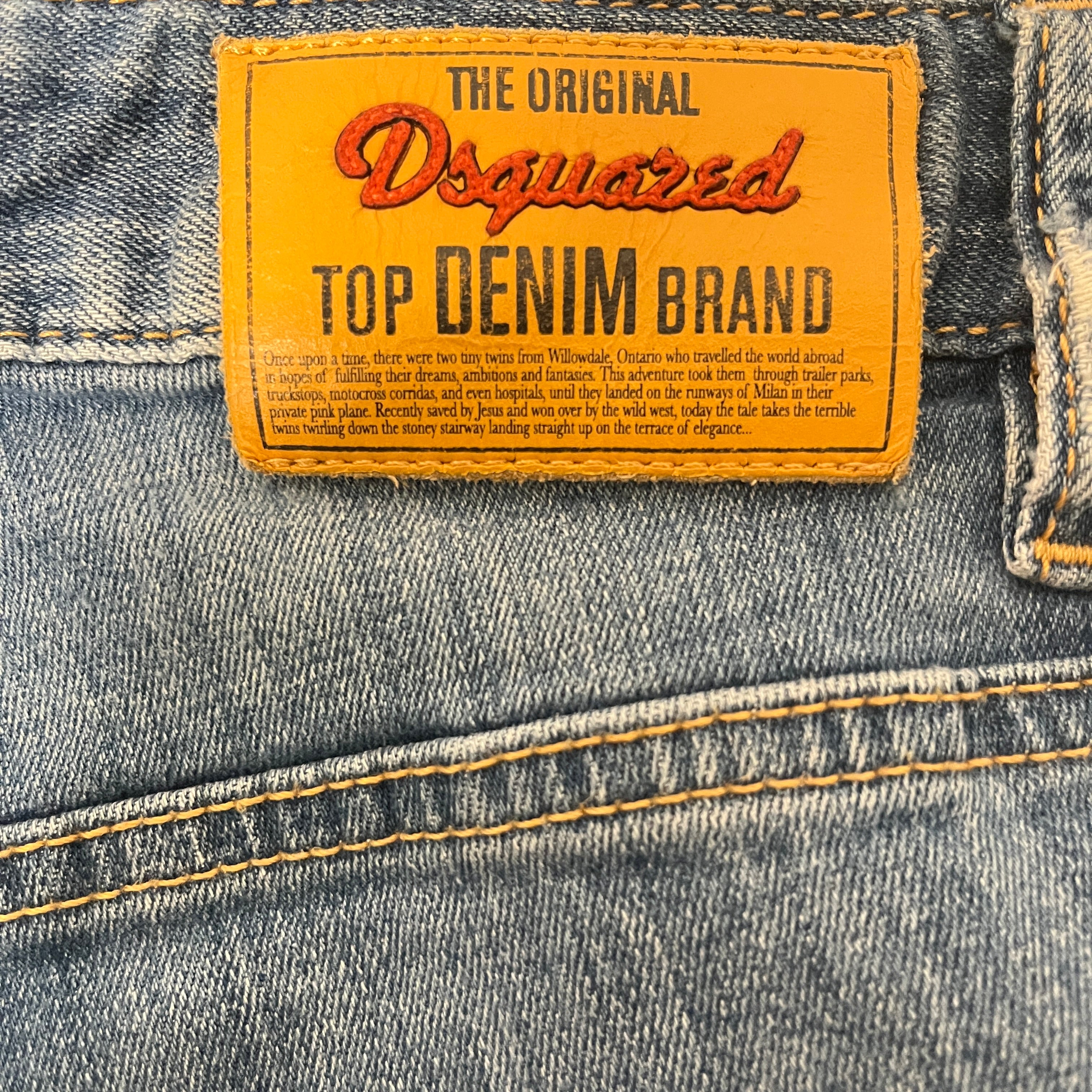 DSQUARED2/Skinny Pants/38/Denim/BLU/DISTRESSED view 3