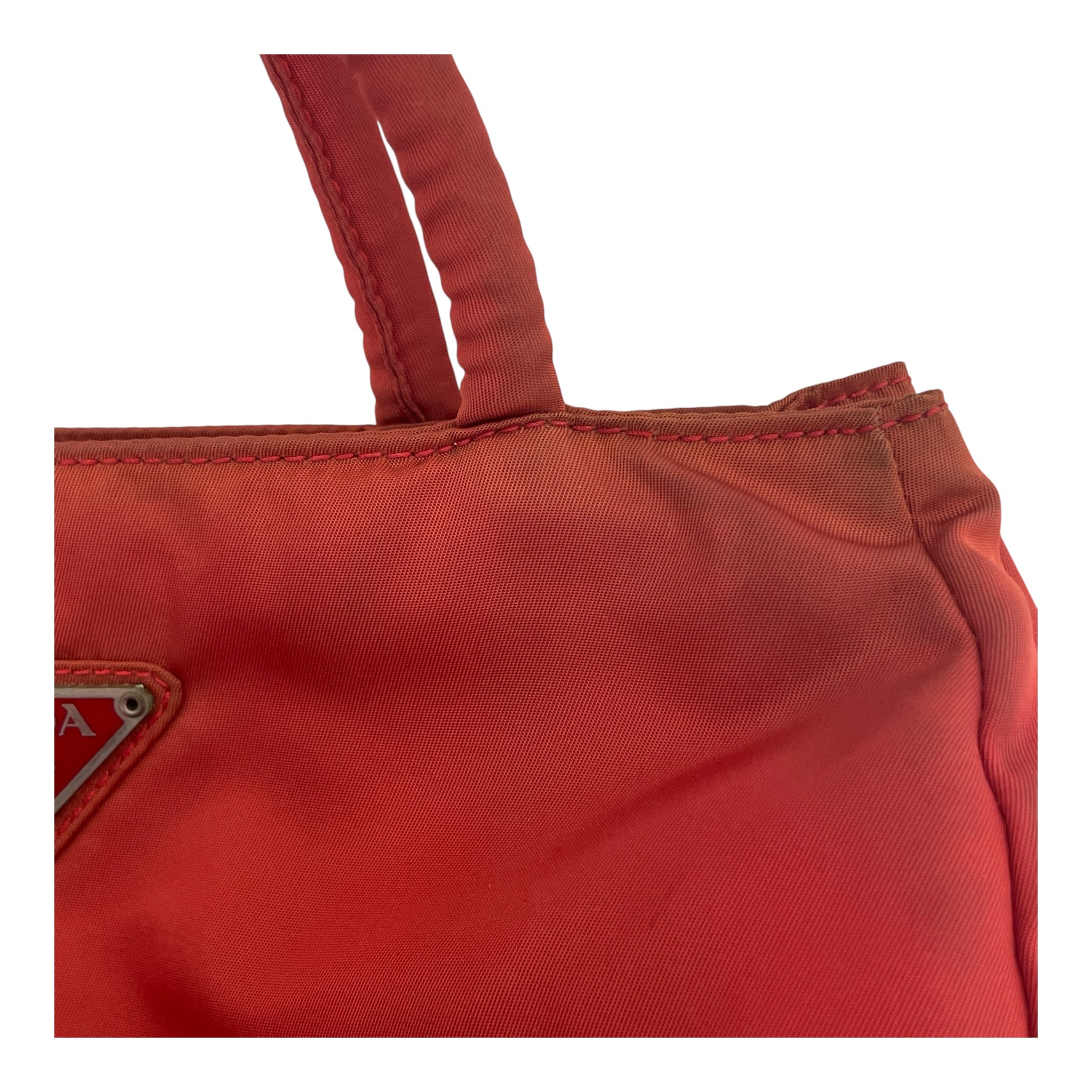 PRADA/Hand Bag/Nylon/RED/nylon tote view 3