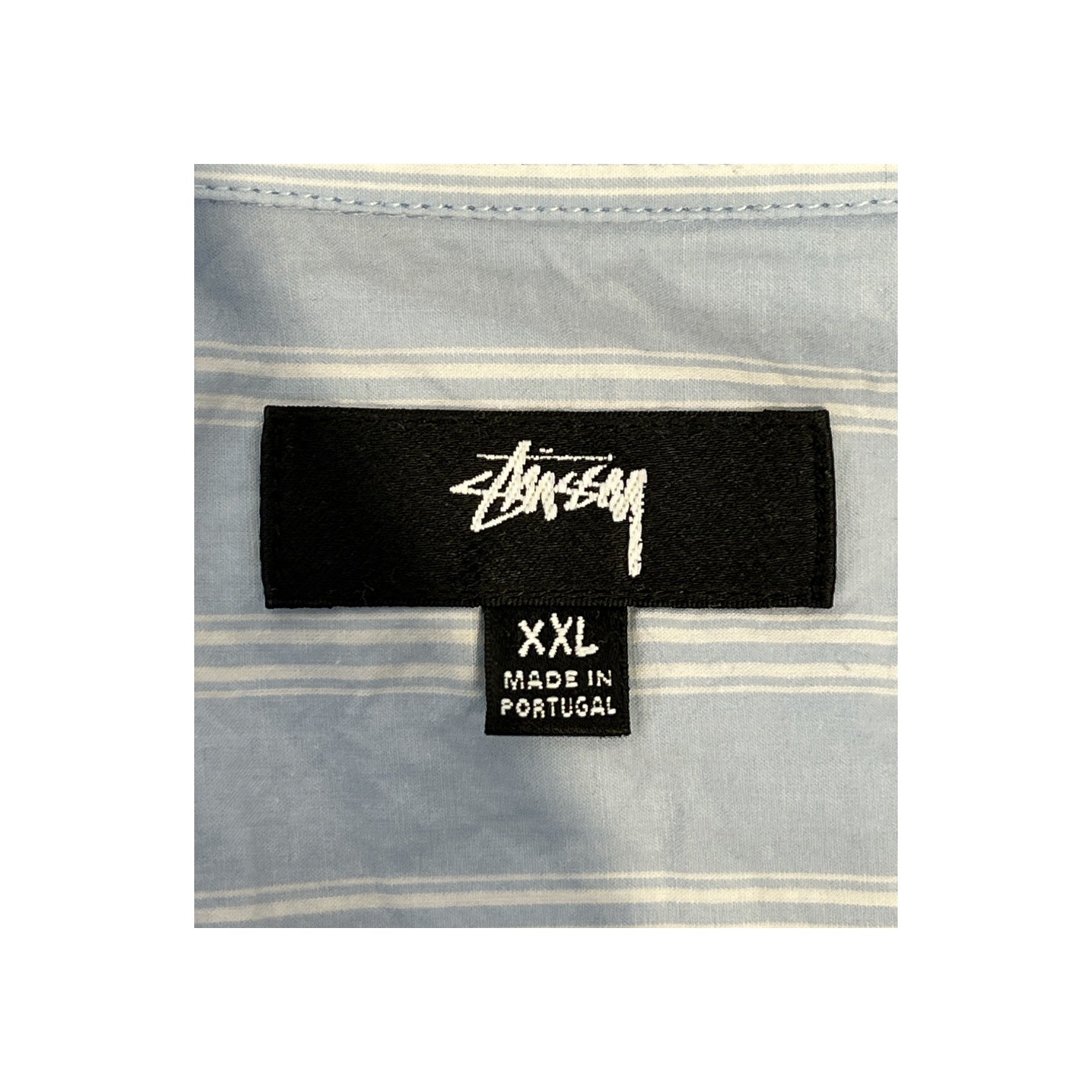 STUSSY/Shirt/XXL/Cotton/BLU/Stripe/light blue striped shirt view 3