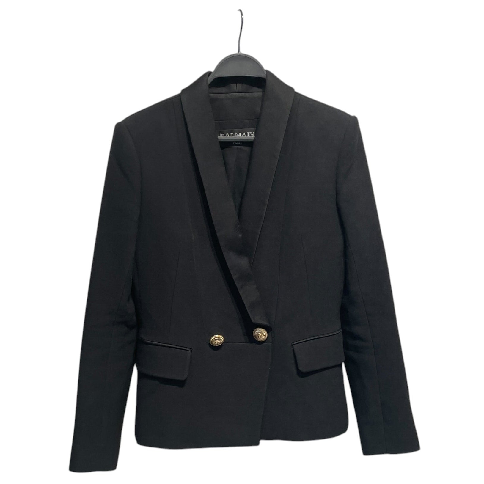 BALMAIN/Tailored Jkt/40/Wool/BLK/ view 1