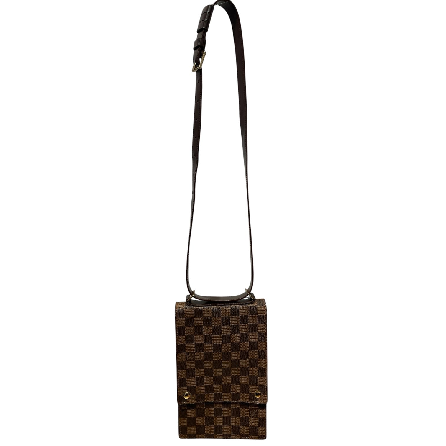 LOUIS VUITTON/Cross Body Bag/Leather/BRW/Damier Ebene Portobello view 1