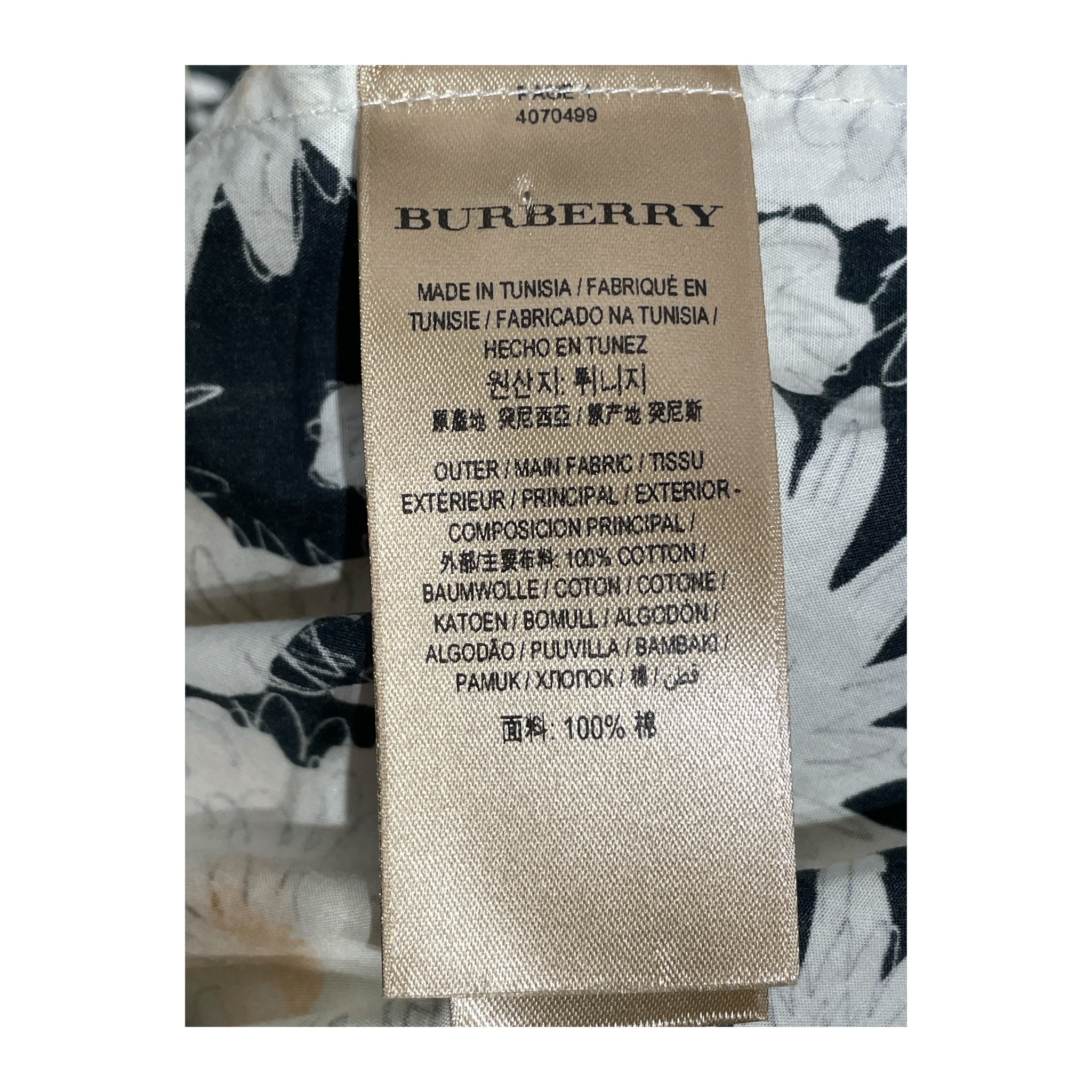 BURBERRY LONDON/Shirt/XXL/Cotton/BLK/All Over Print/FLORAL PRINT/SL/ view 4