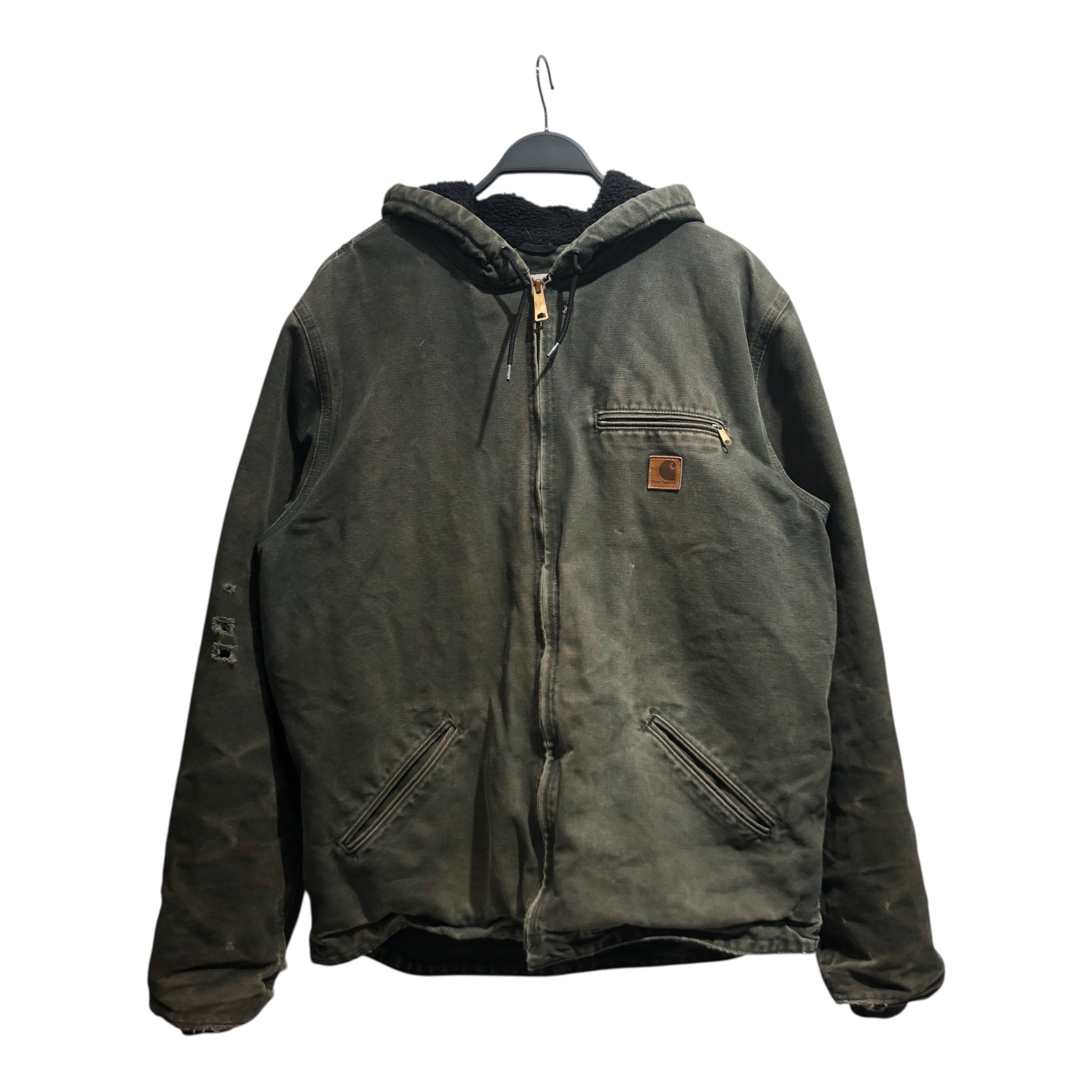 Carhartt/Coverall/L/Cotton/GRN/faded green with sherpa lining view 1
