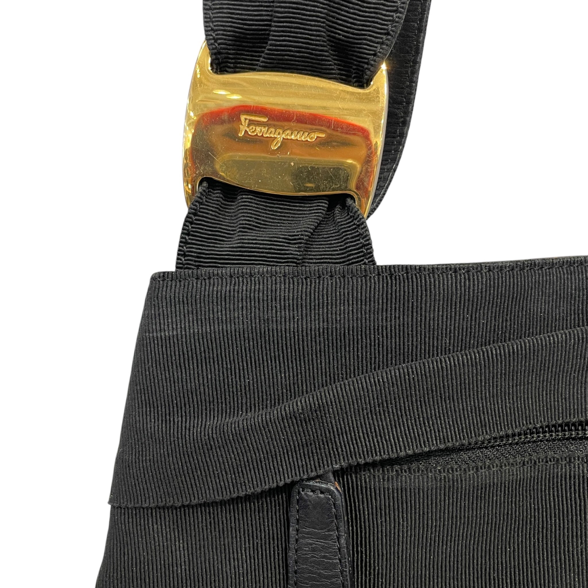 Salvatore Ferragamo/Hand Bag/Polyester/BLK/layered ribbon view 5